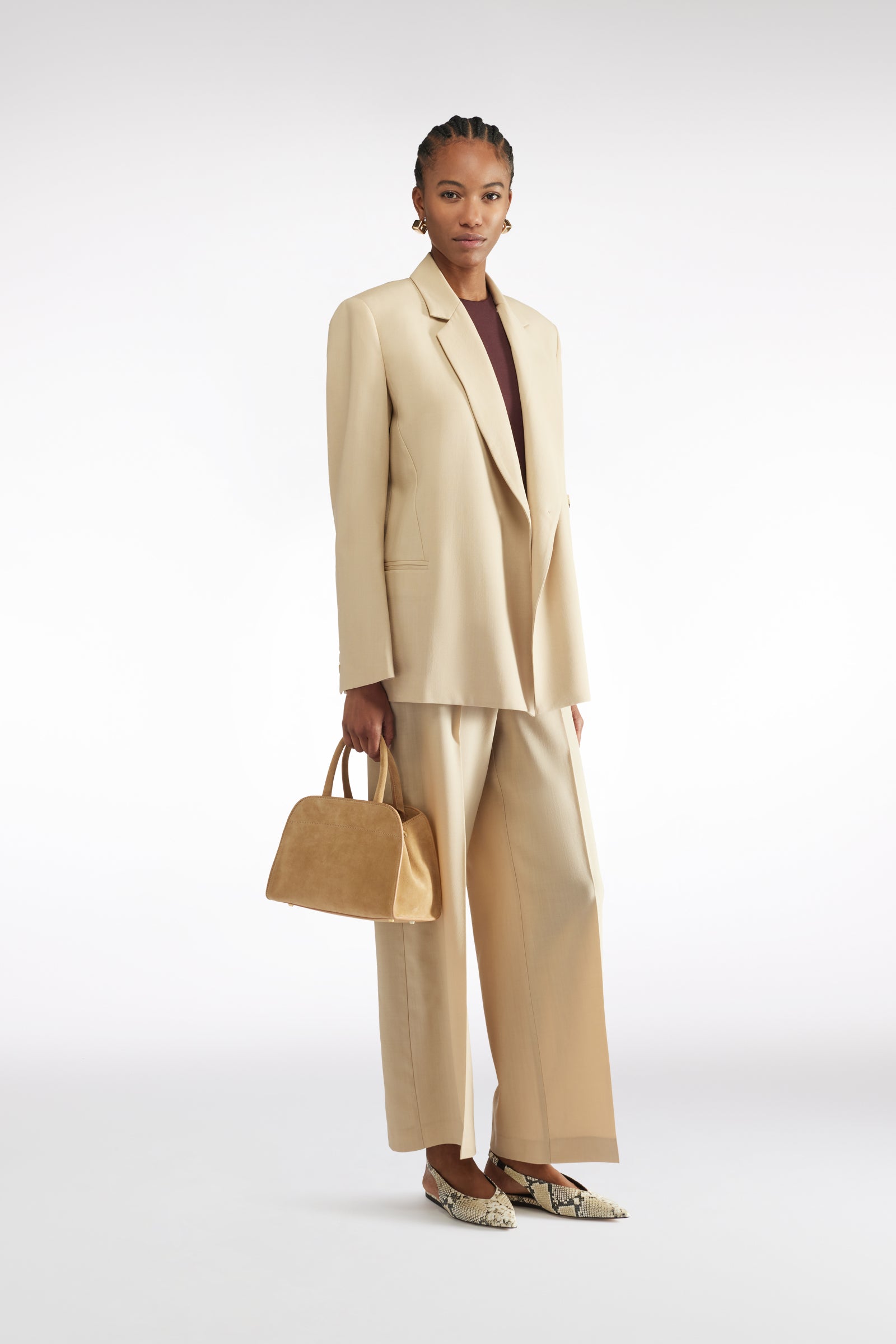 BLAZER EN TOILE DE LAINE Ã DOUBLE BOUTONNAGE