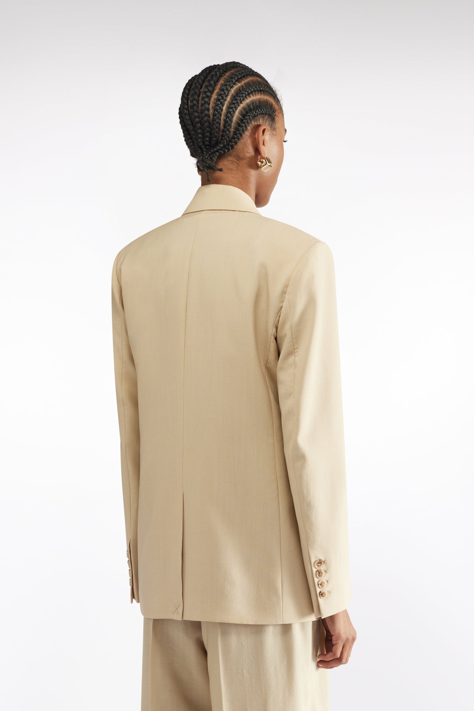 BLAZER EN TOILE DE LAINE Ã DOUBLE BOUTONNAGE