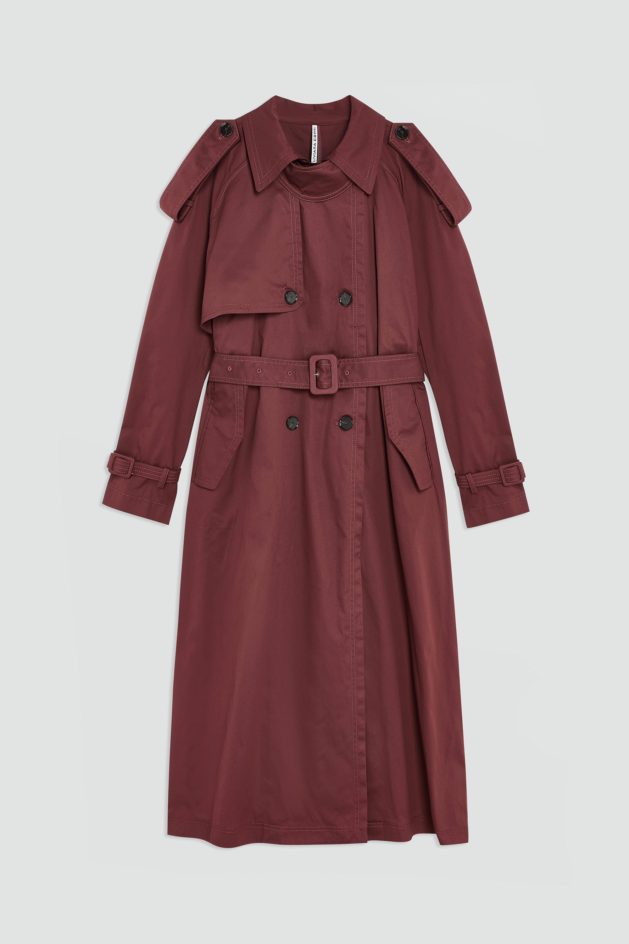 TRENCH-COAT EN SERGÉ DE COTON