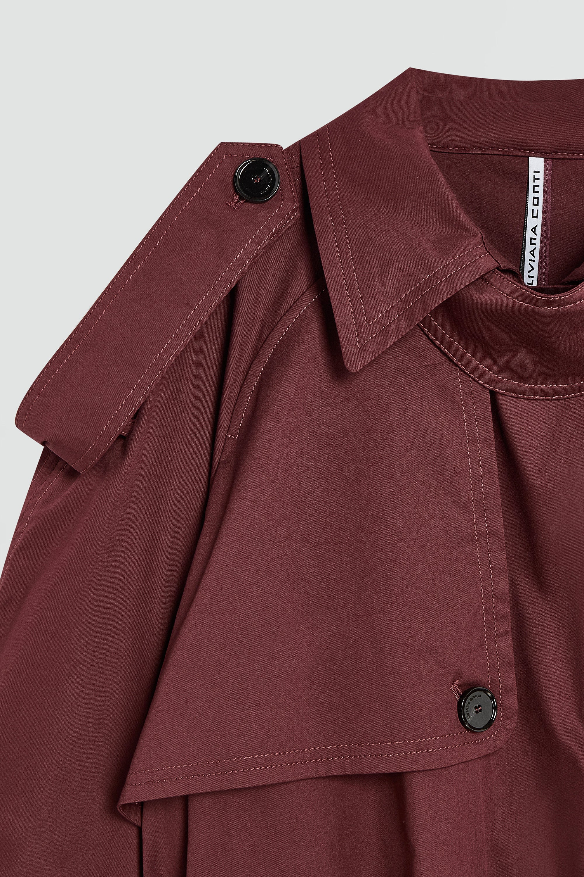 TRENCH-COAT EN SERGÃ DE COTON