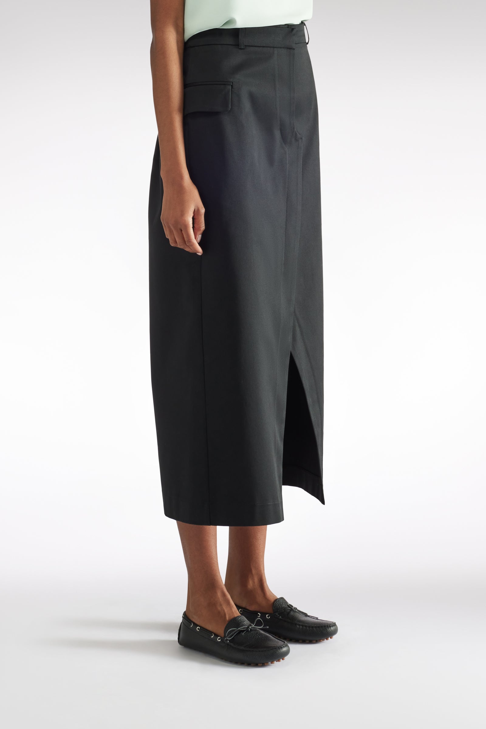 JUPE EN GABARDINE DE LAINE