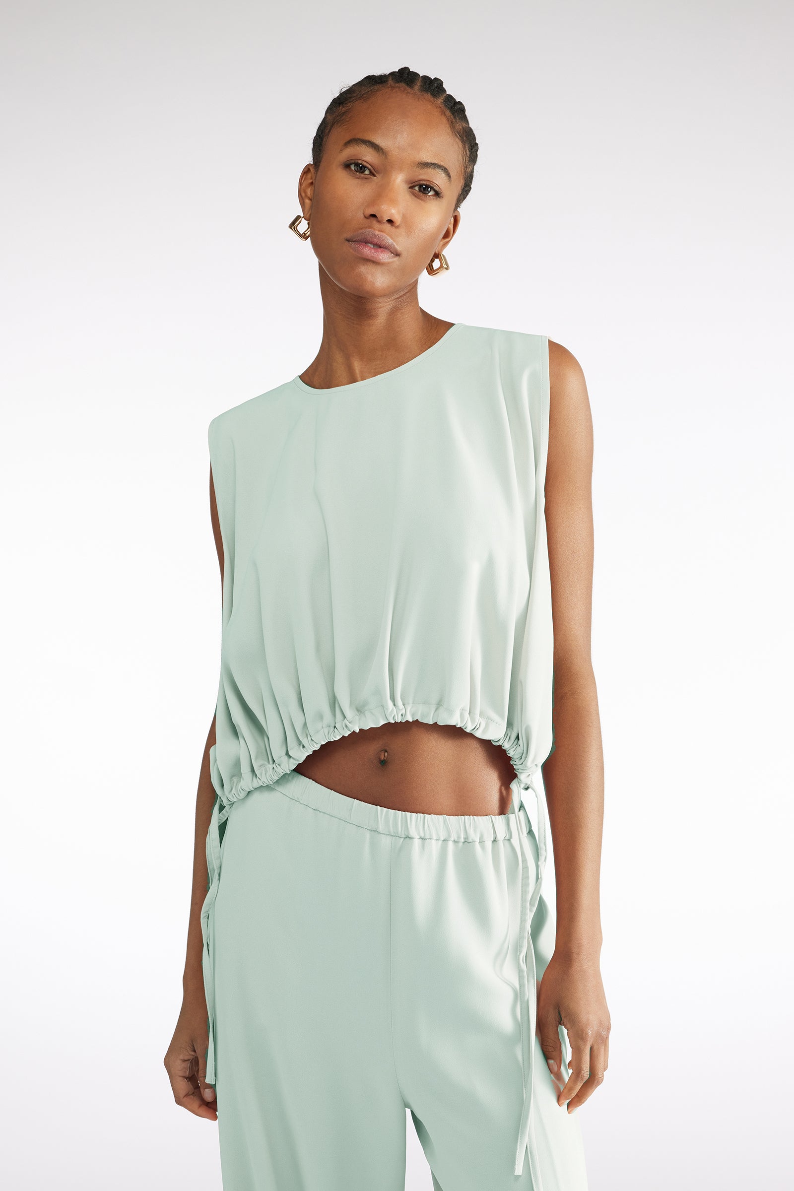 BLOUSE Ã CORDON DE SERRAGE
