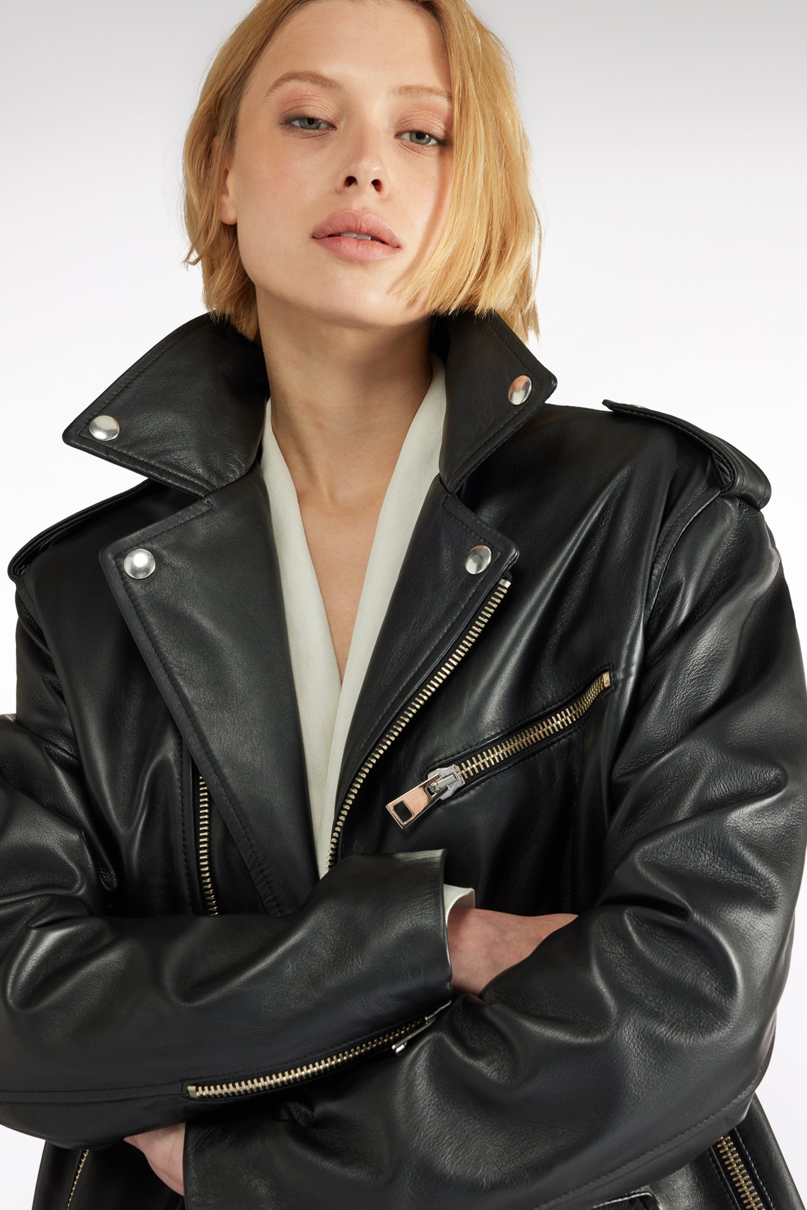 GIACCA BIKER VERA PELLE