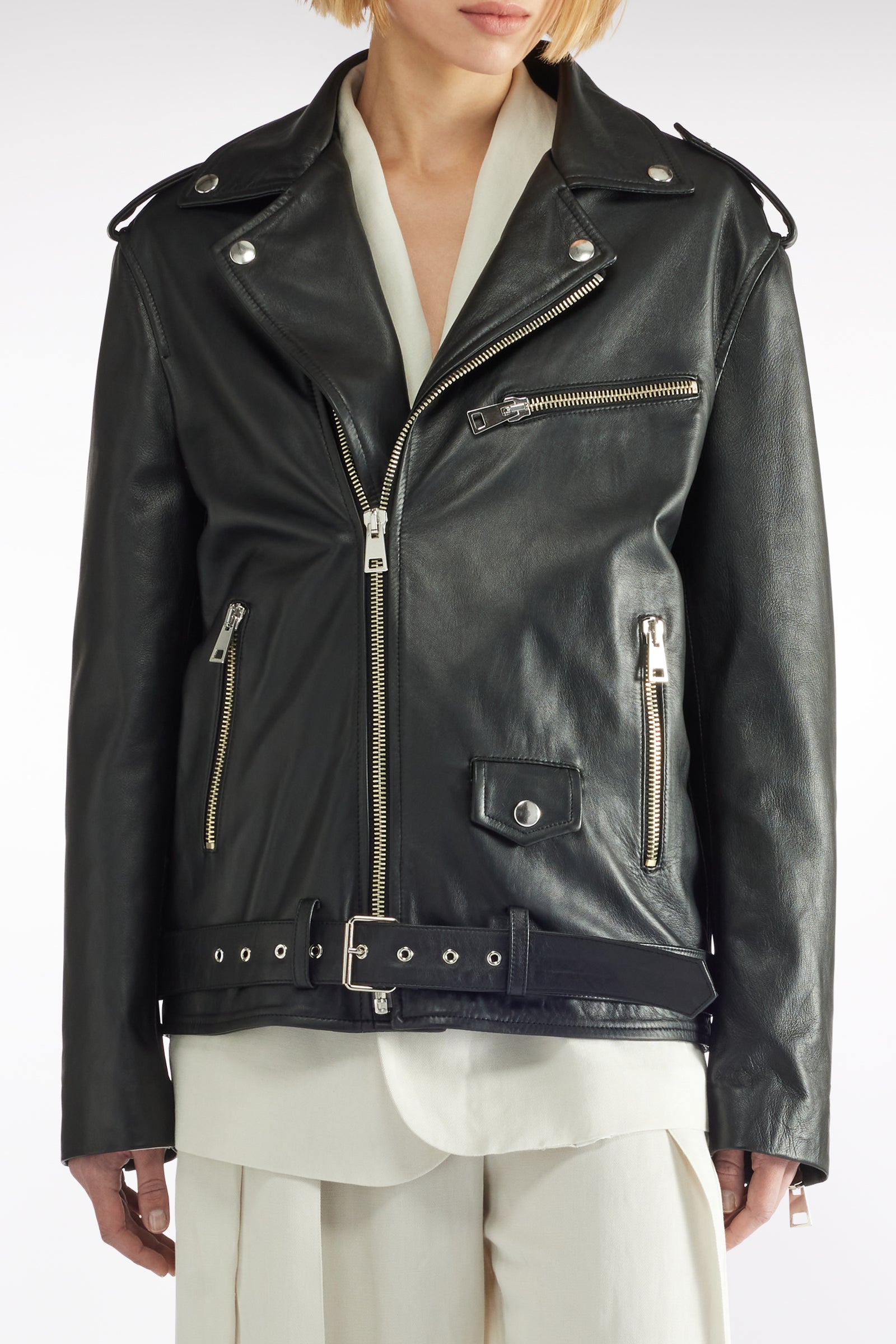 GIACCA BIKER VERA PELLE