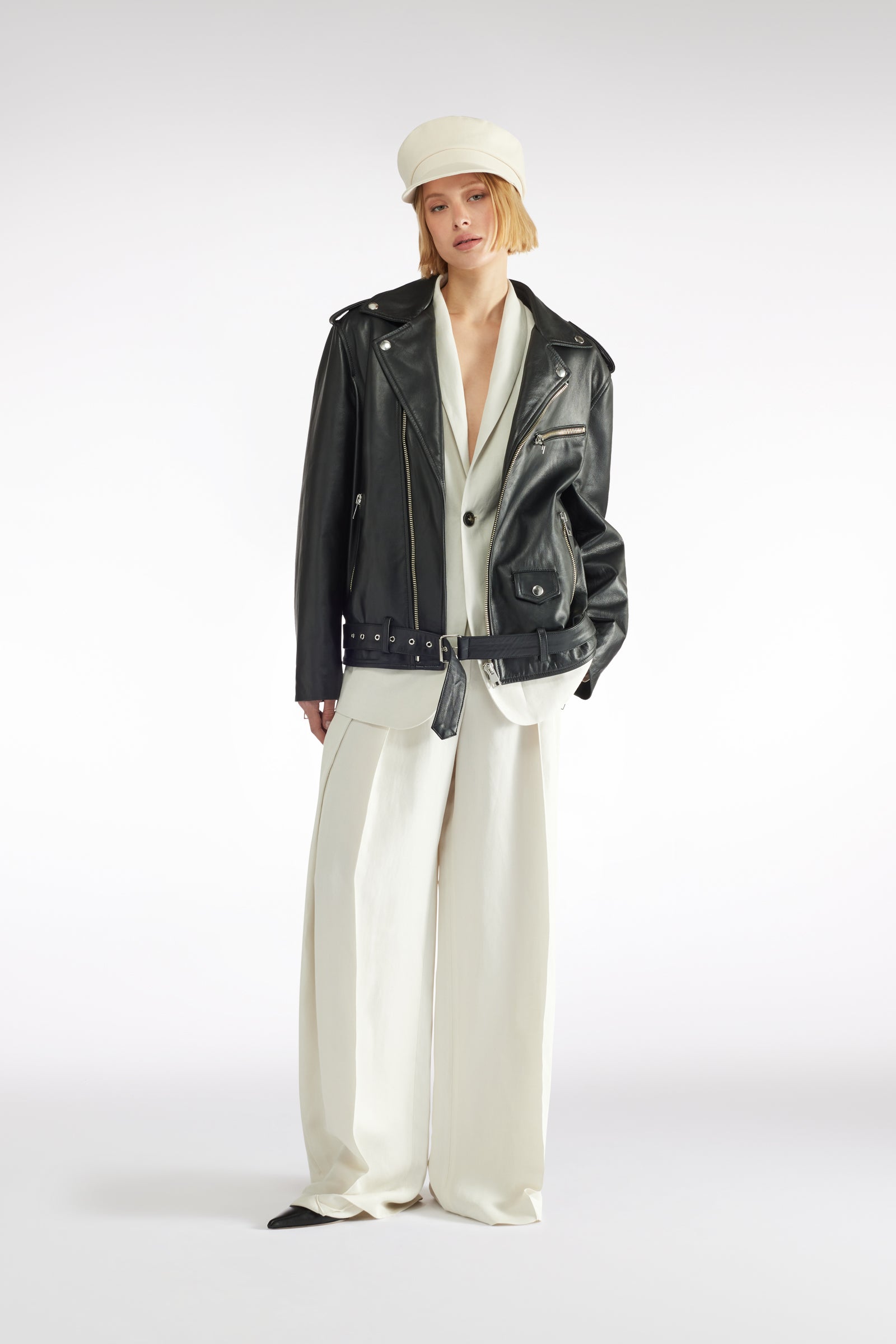 GIACCA BIKER VERA PELLE