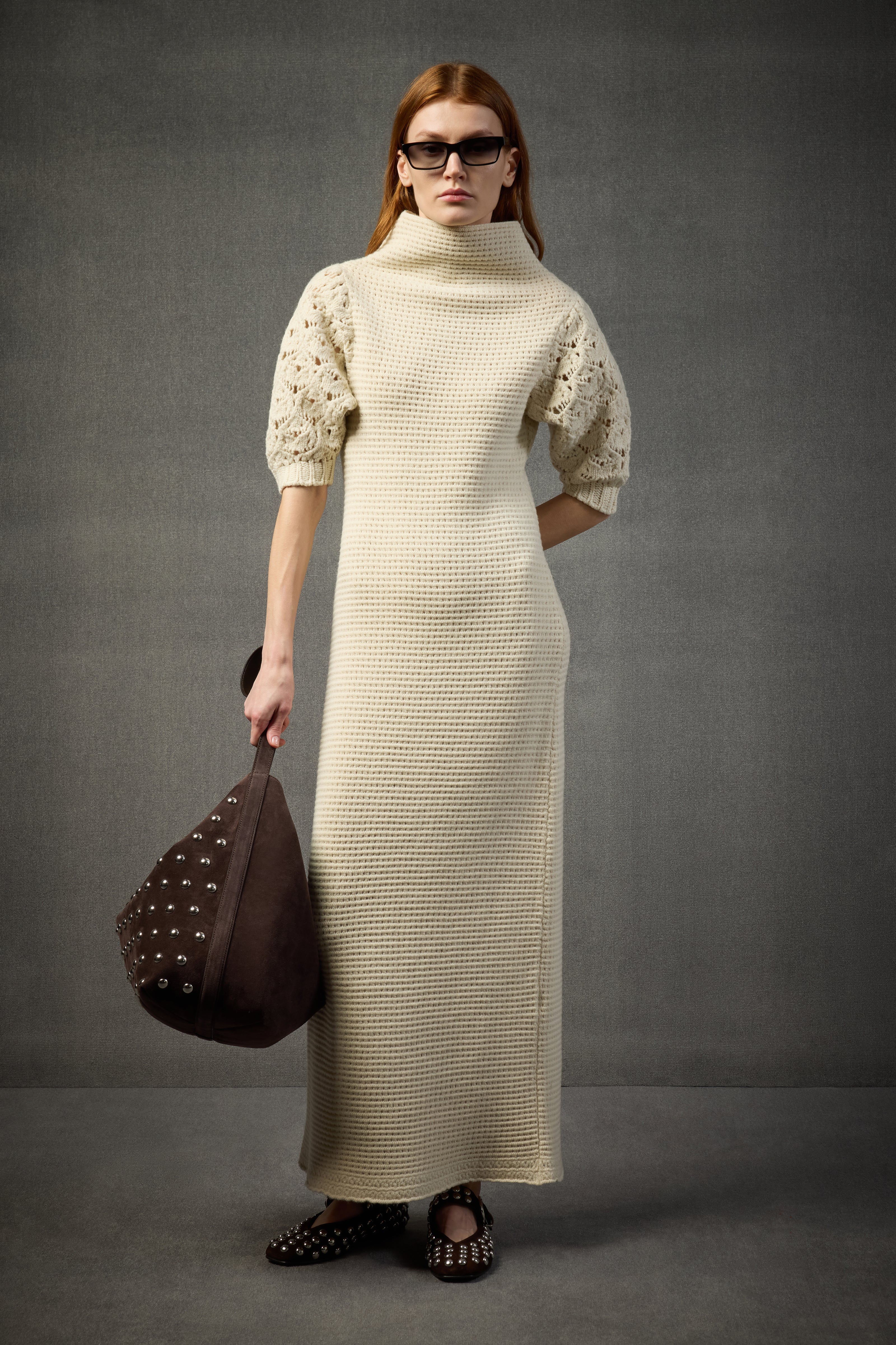 STUDDED SHOULDER BAG
