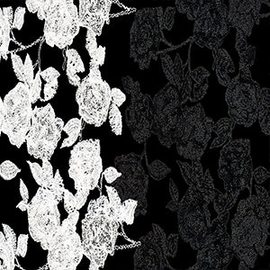 EMBROIDERY MIX ROSE BLACK