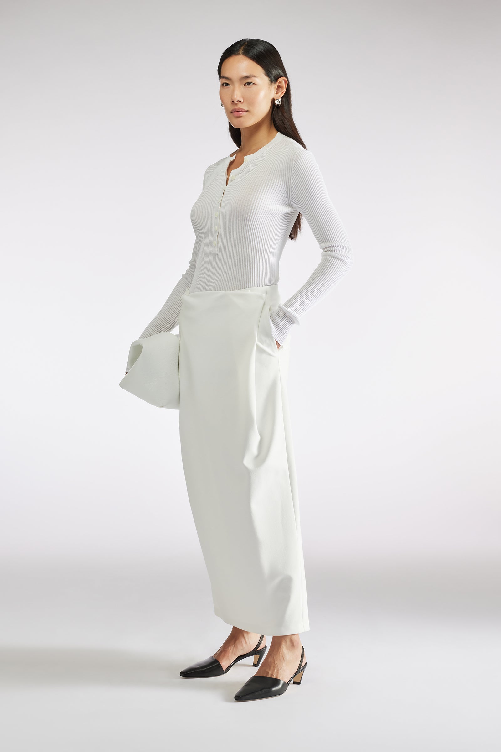 DRAPED WAIST SKIRT