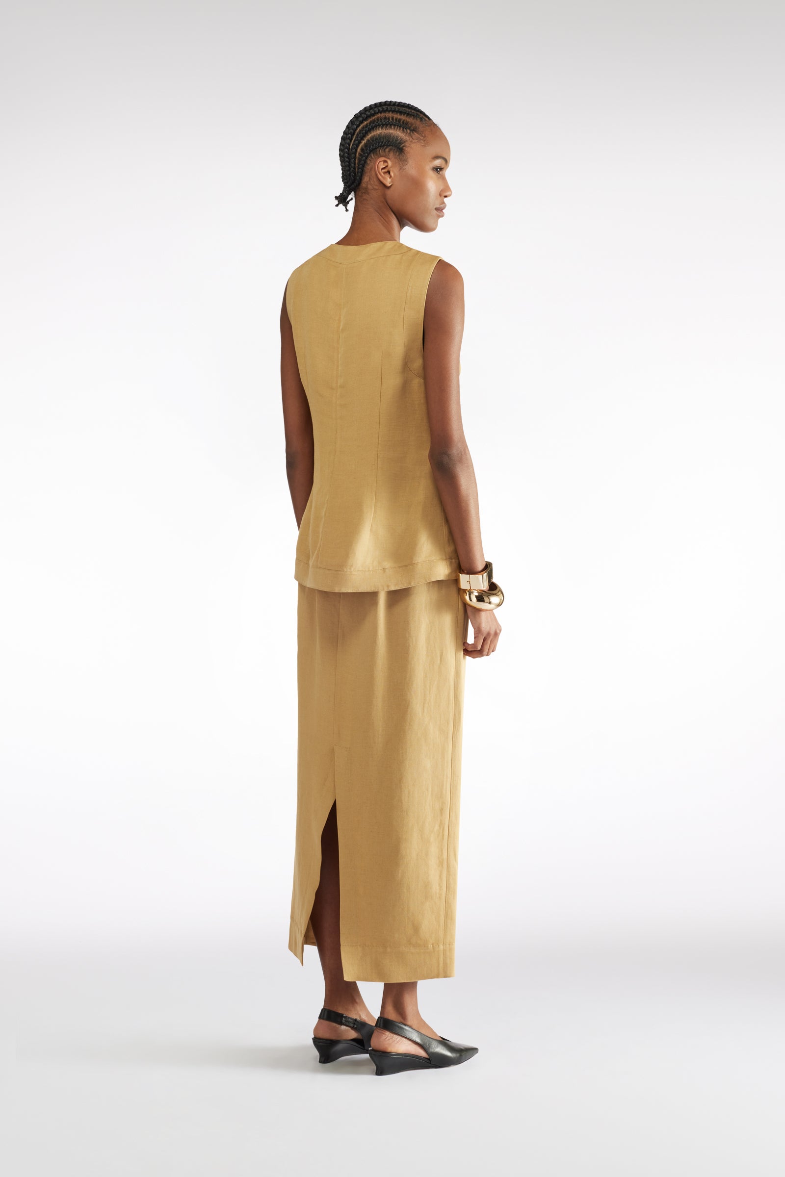 VISCOSE LINEN SKIRT