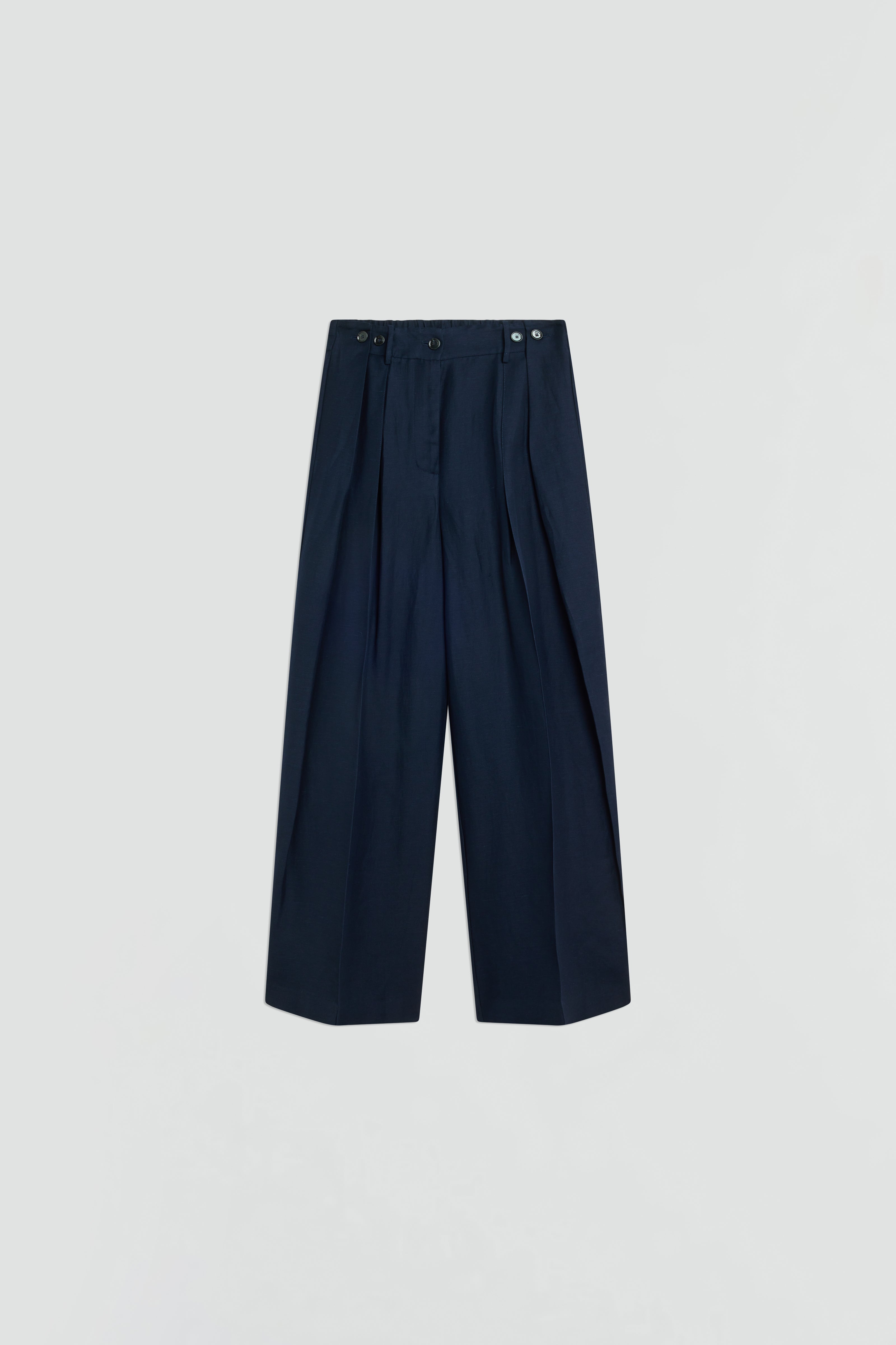 LINEN VISCOSE TROUSERS