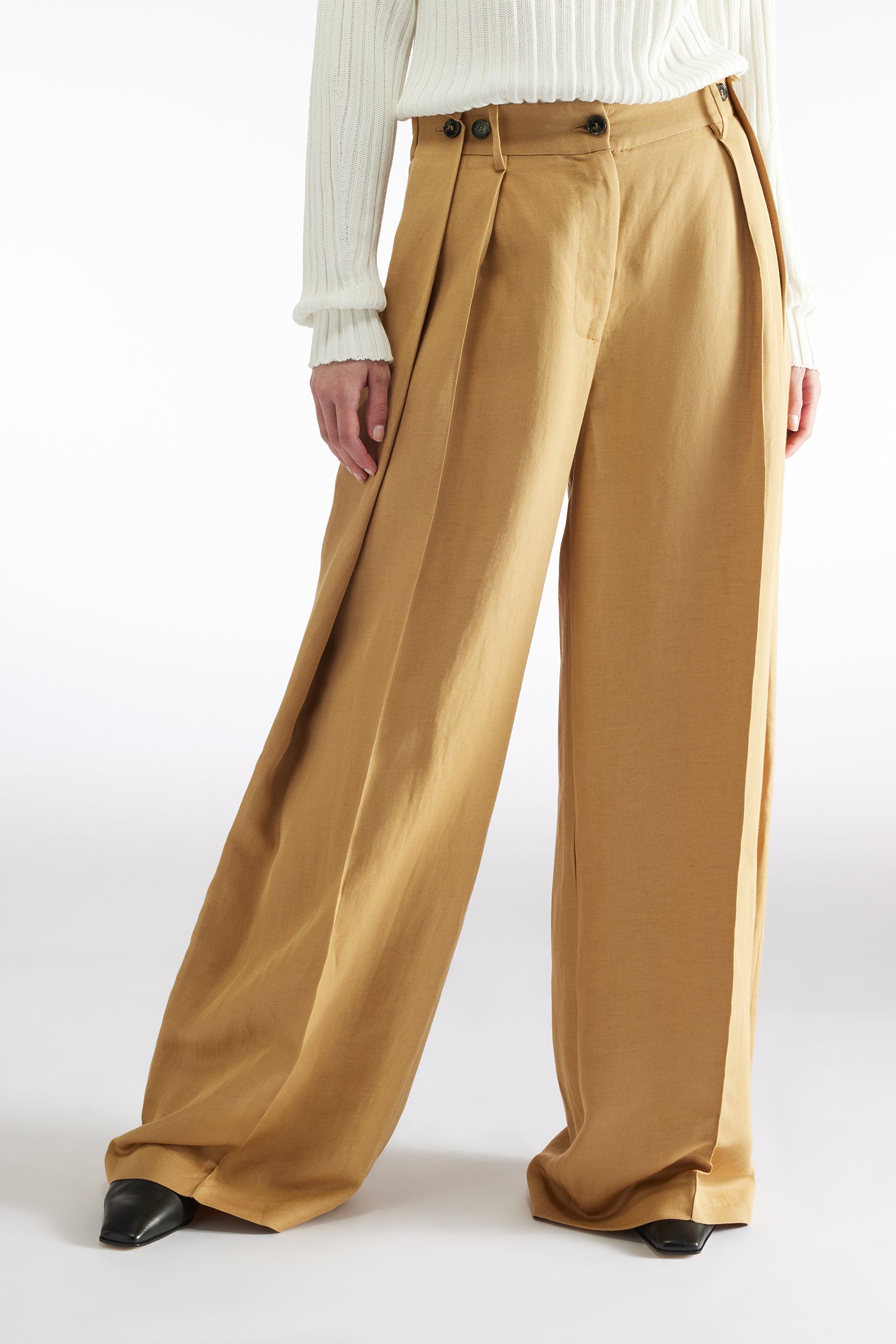 PANTALONE IN LINO-VISCOSA