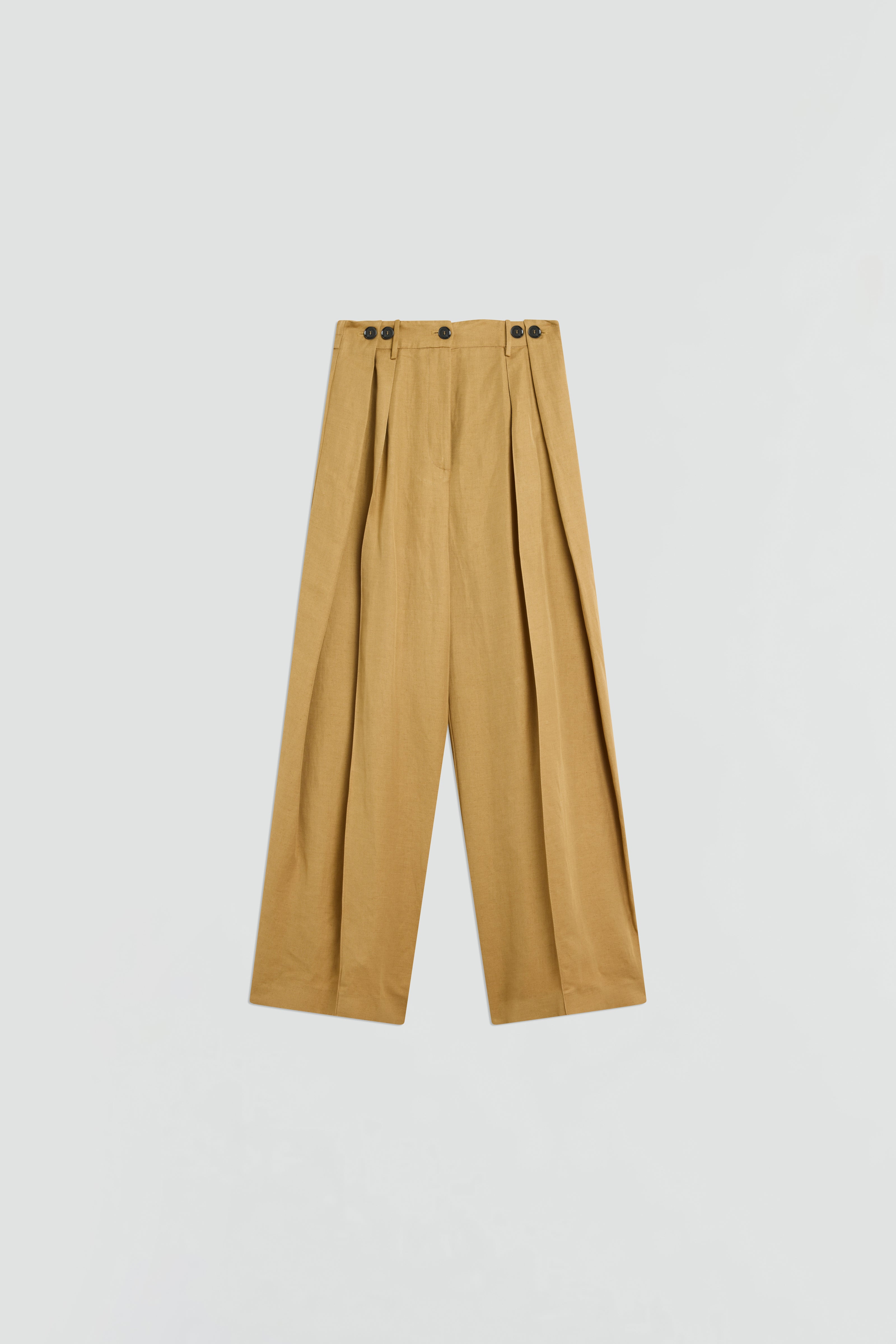 LINEN VISCOSE TROUSERS