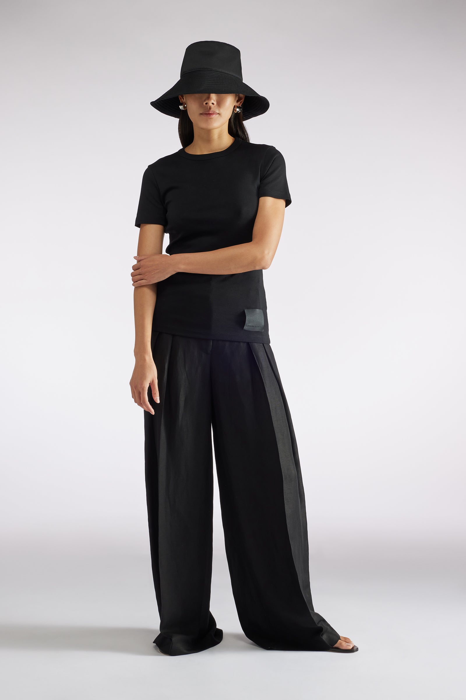 LINEN VISCOSE TROUSERS