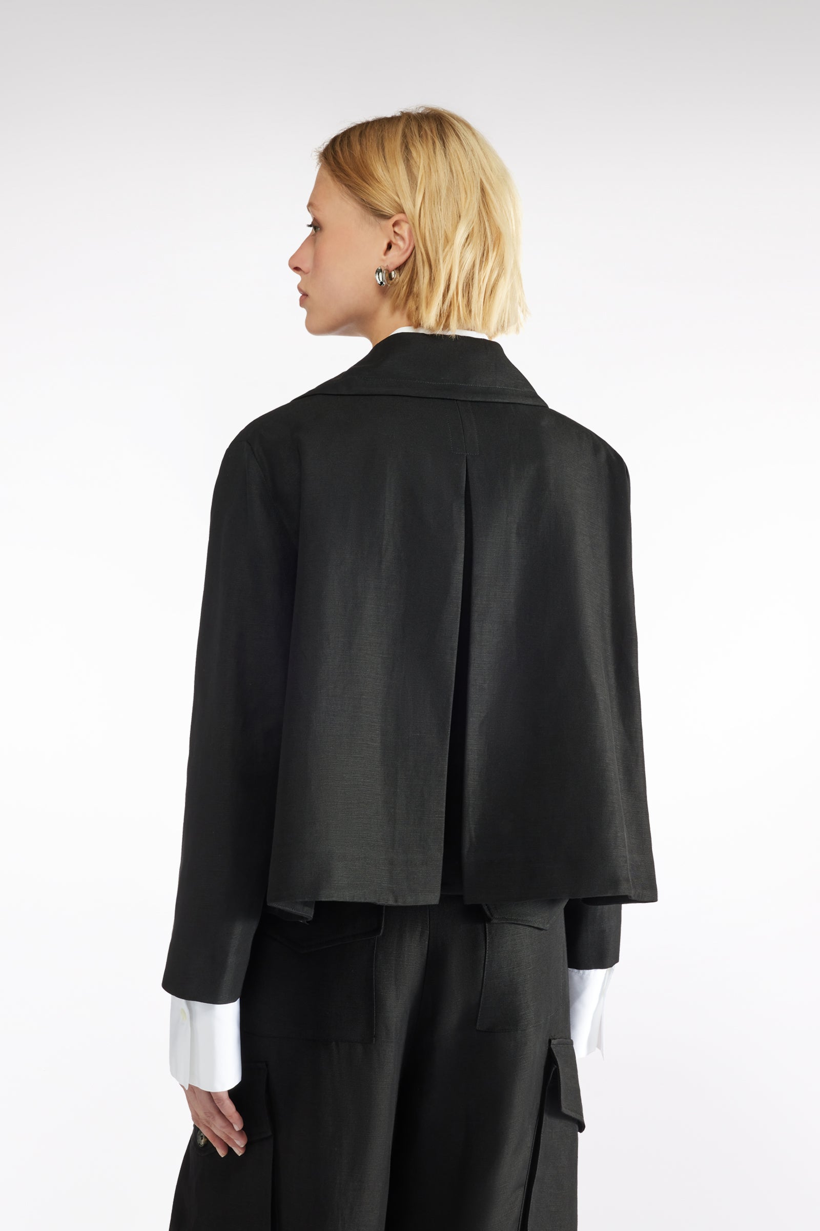 JACKET IN LINEN-VISCOSE | Liviana Conti