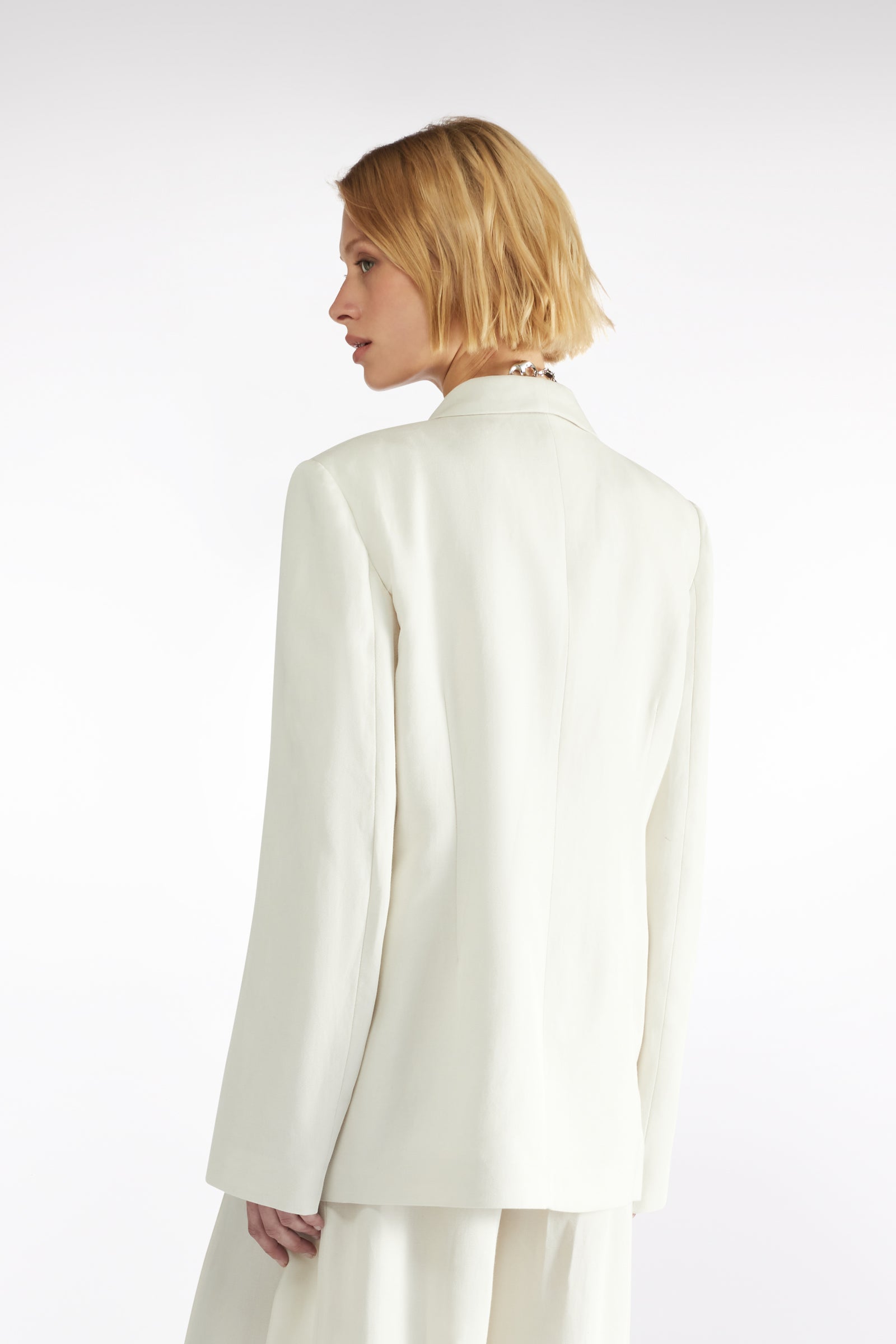 VISCOSE LINEN BLAZER WITH OPENINGS