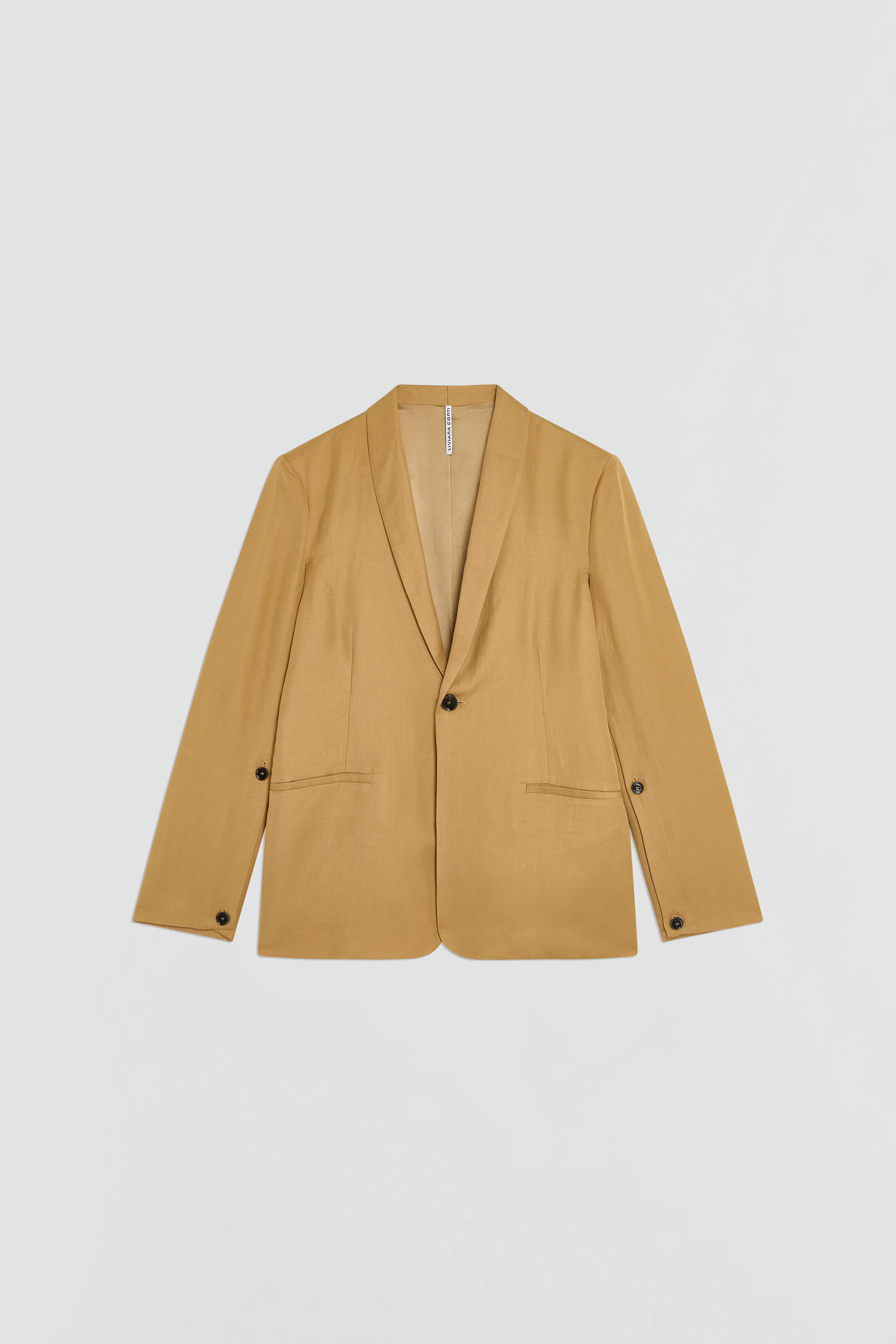 VISCOSE LINEN BLAZER WITH OPENINGS