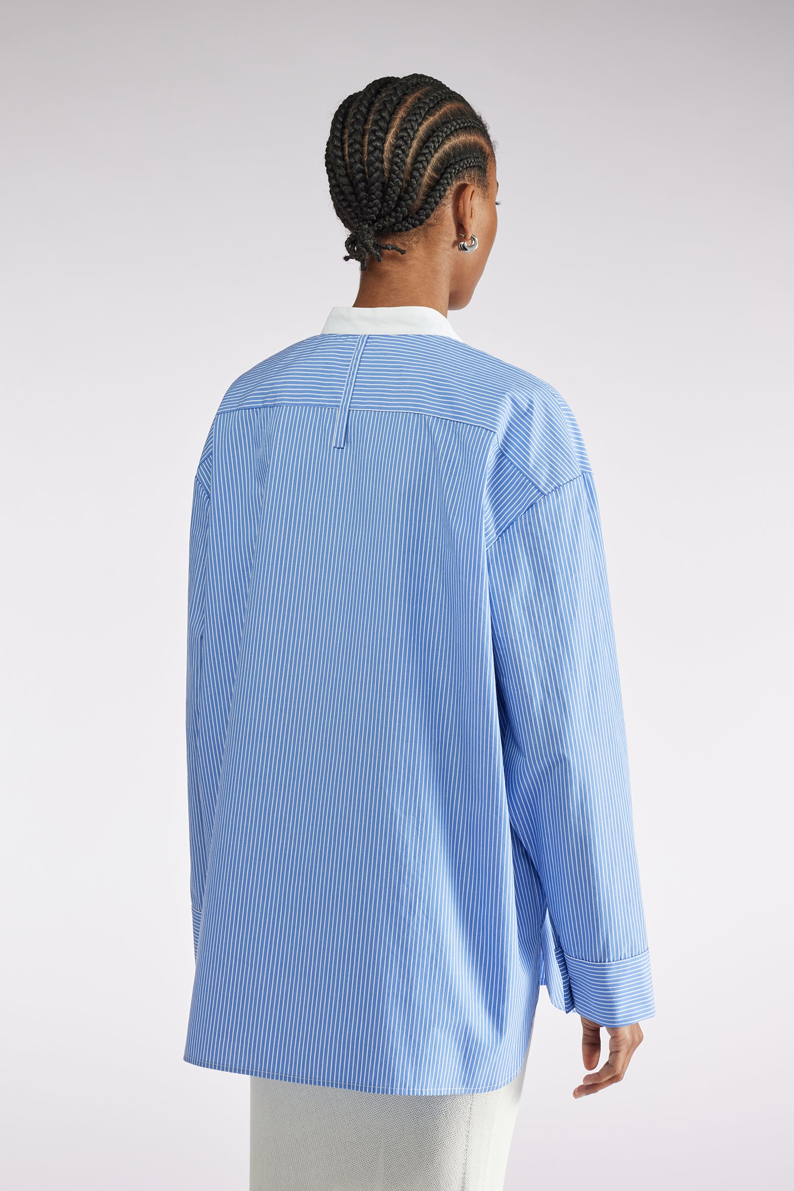 STRIPED PLASTRON SHIRT