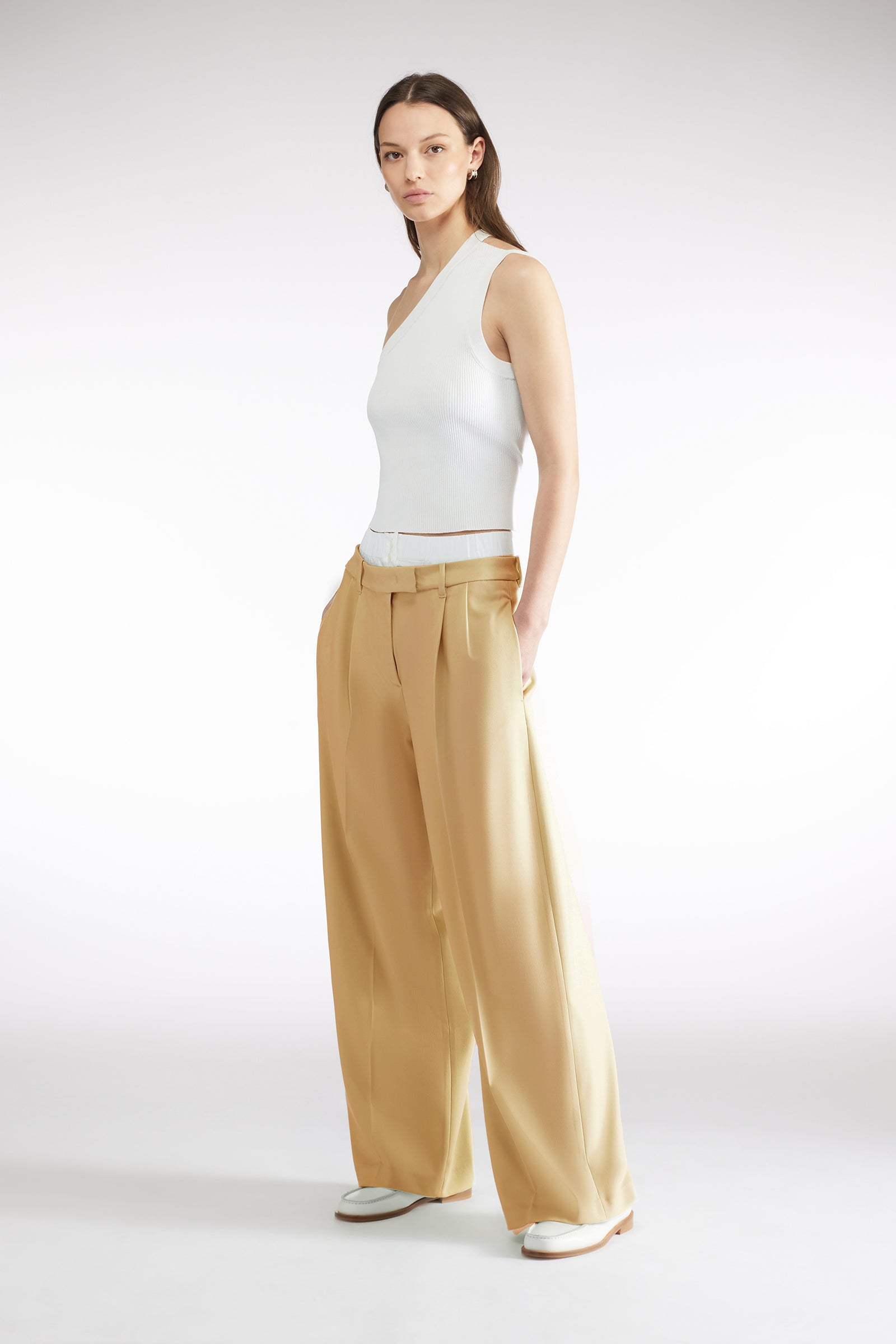 DOUBLE-LAYERED WAIST TROUSERS