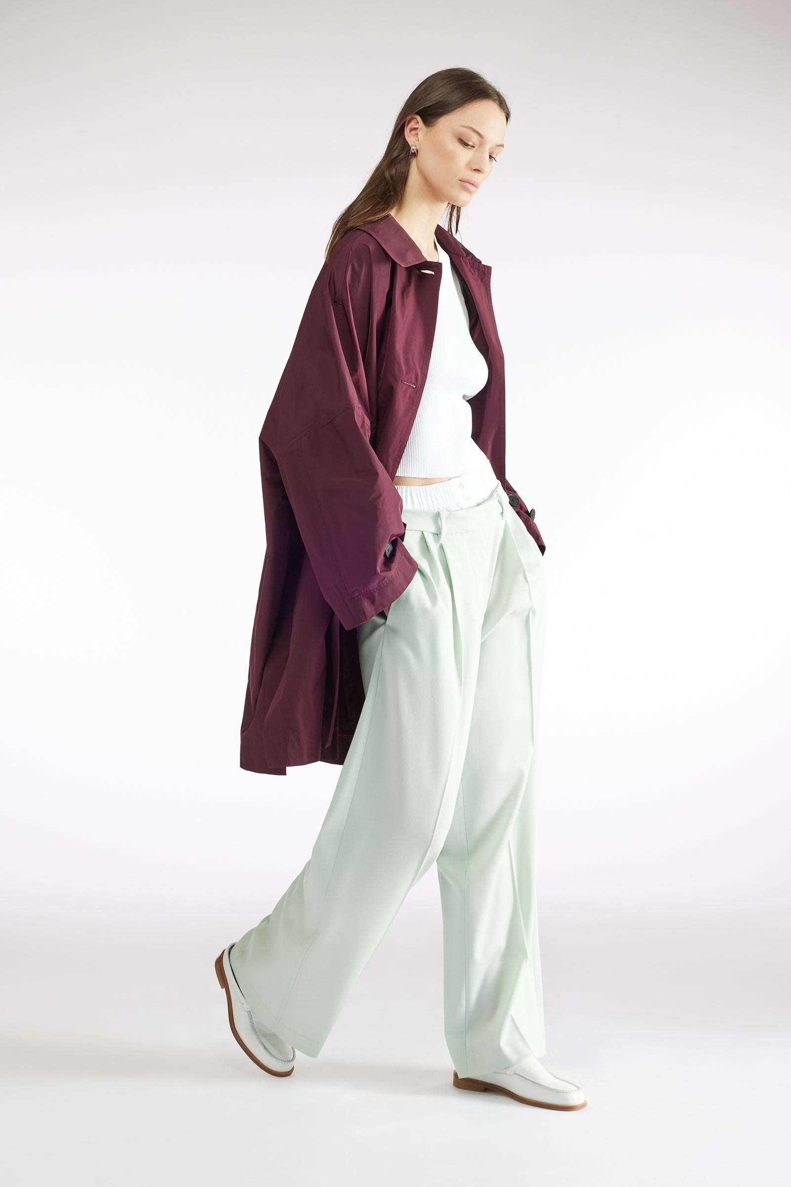DUST COAT WITH COLLAR | Liviana Conti