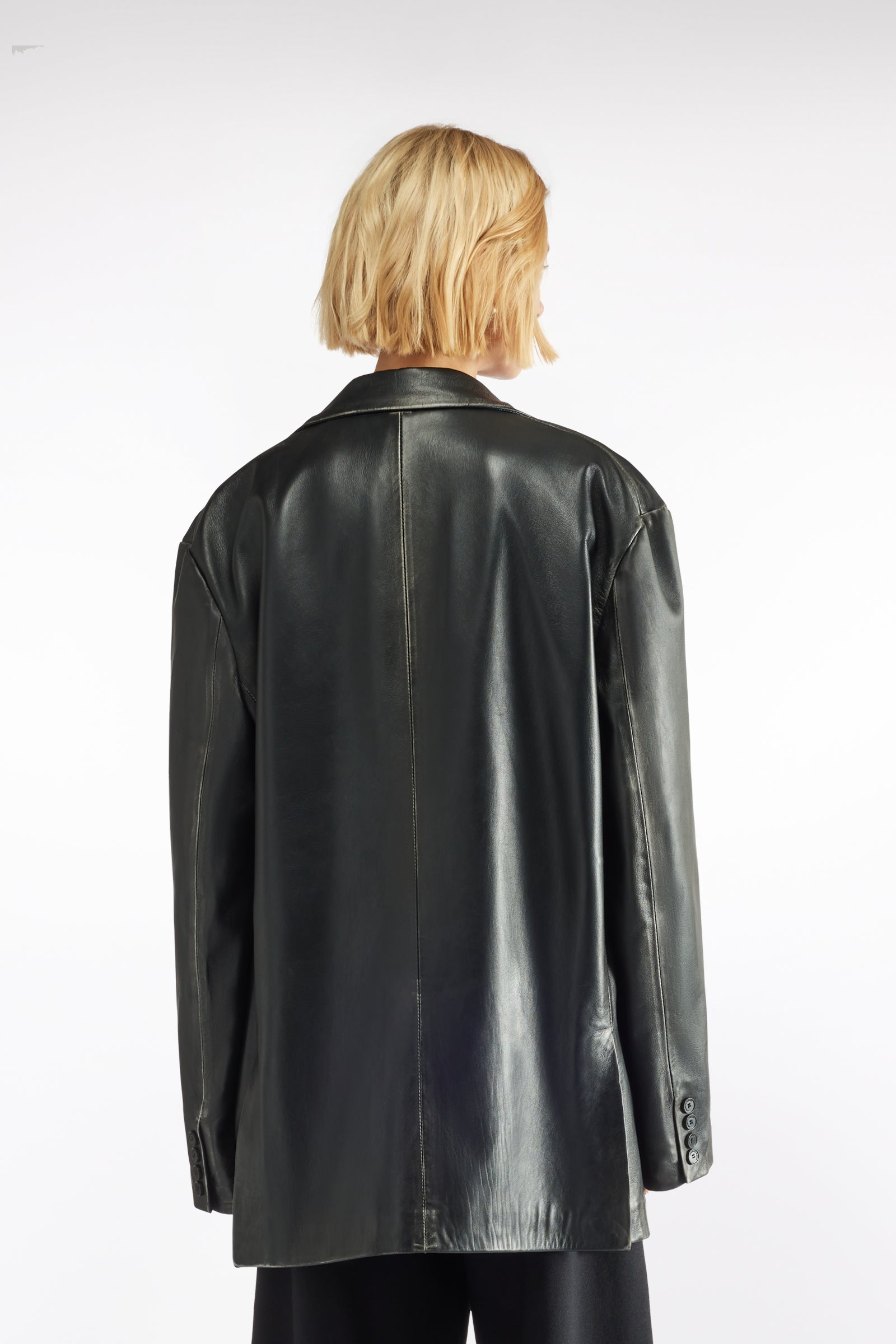 GENUINE LEATHER BLAZER