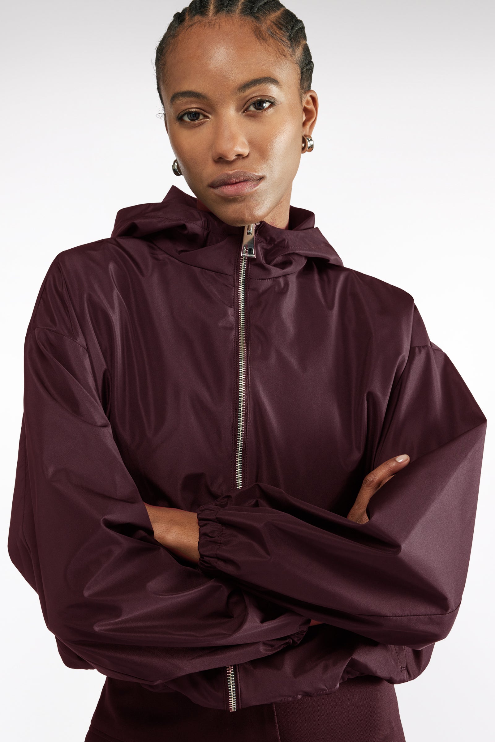 HOODED TAFFETA JACKET | Liviana Conti