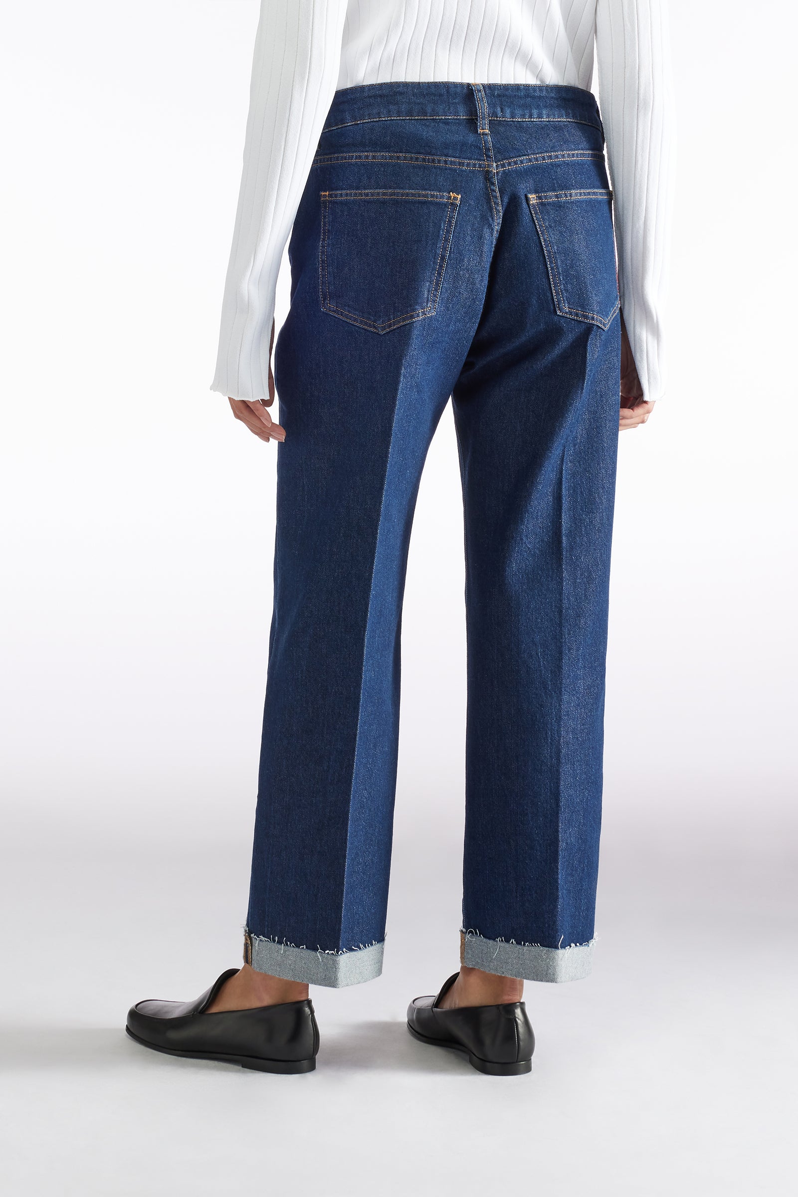 DENIM STRAIGHT CROPPED