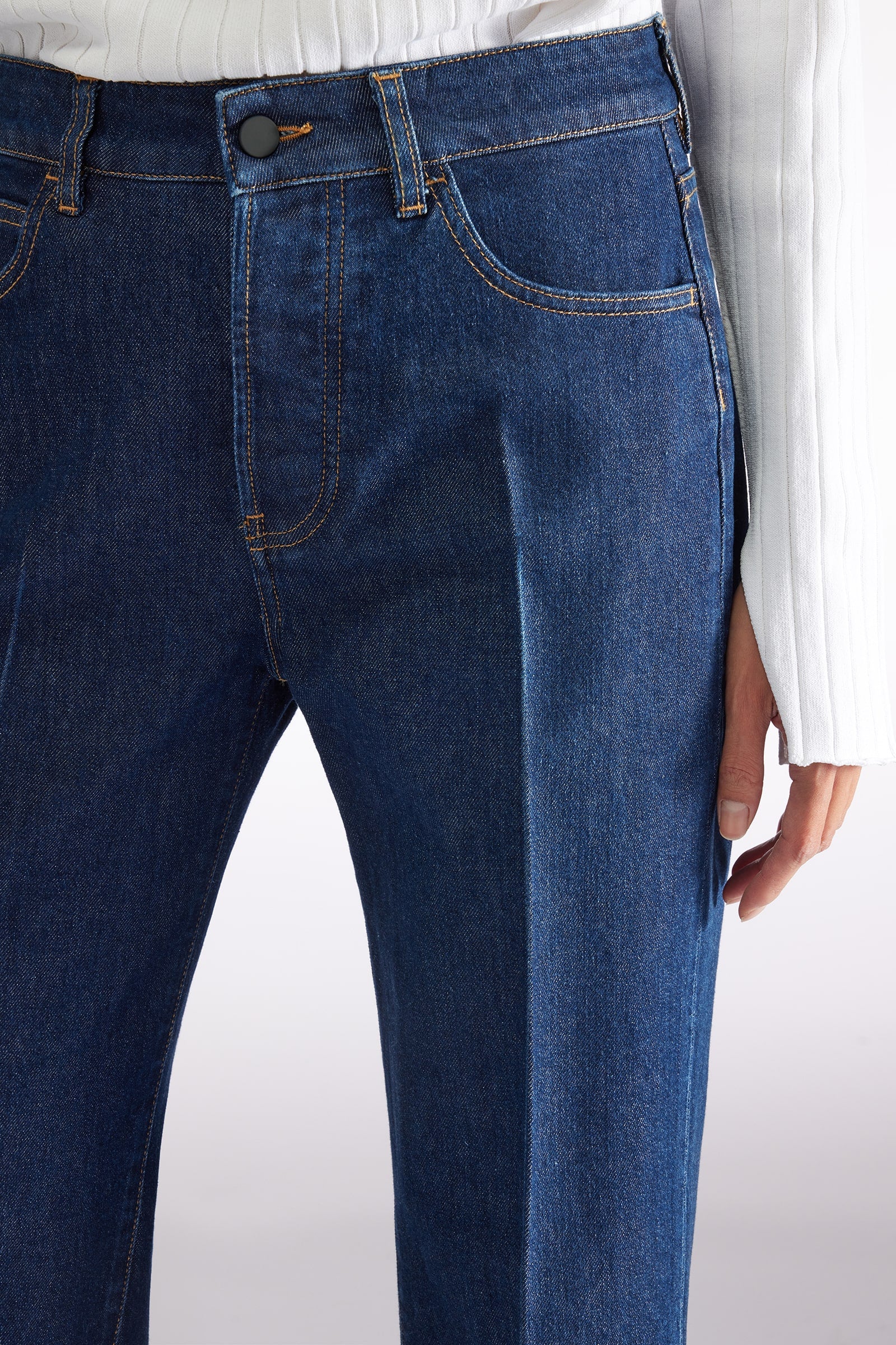 DENIM STRAIGHT CROPPED