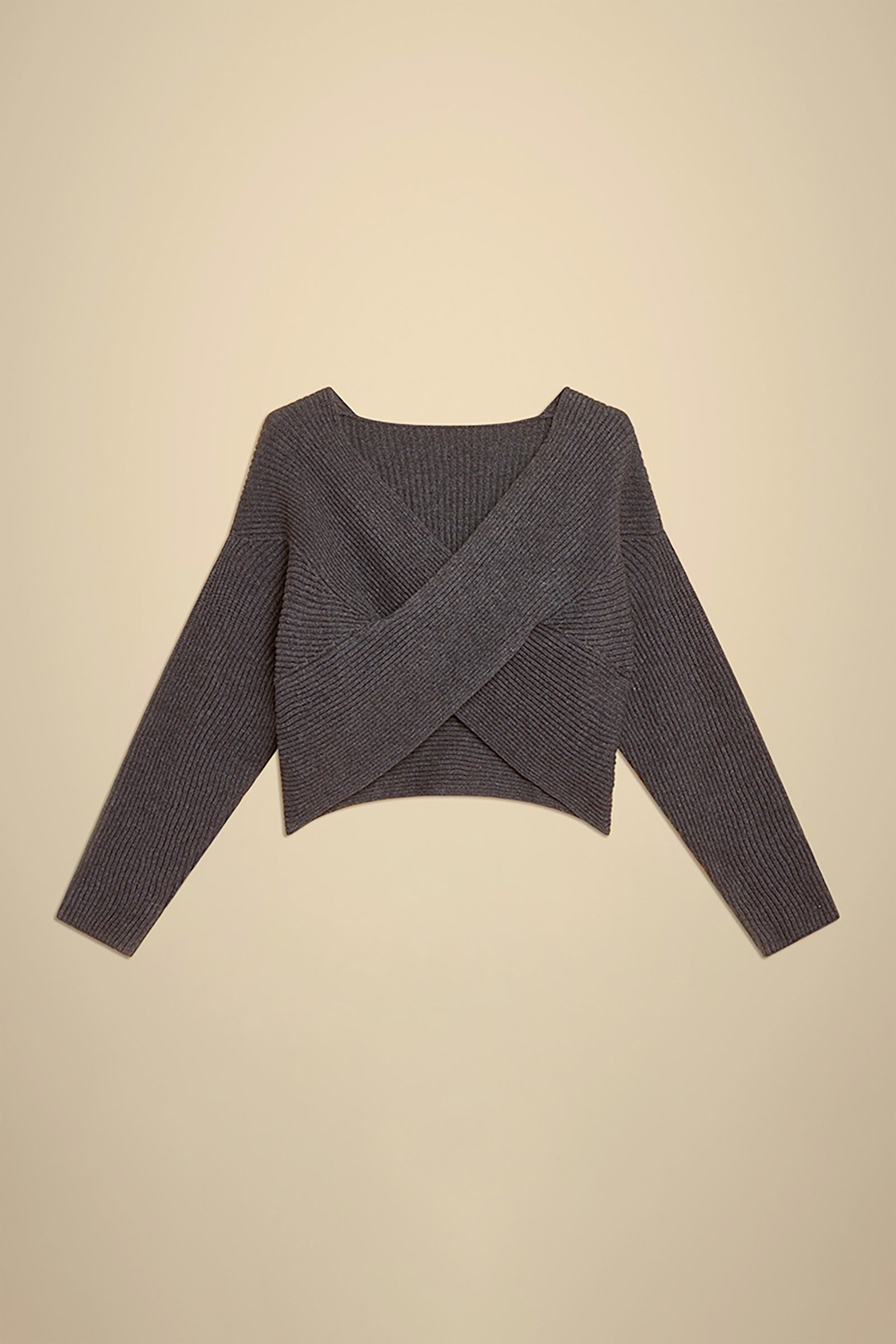 CROSSOVER CROPPED SWEATER