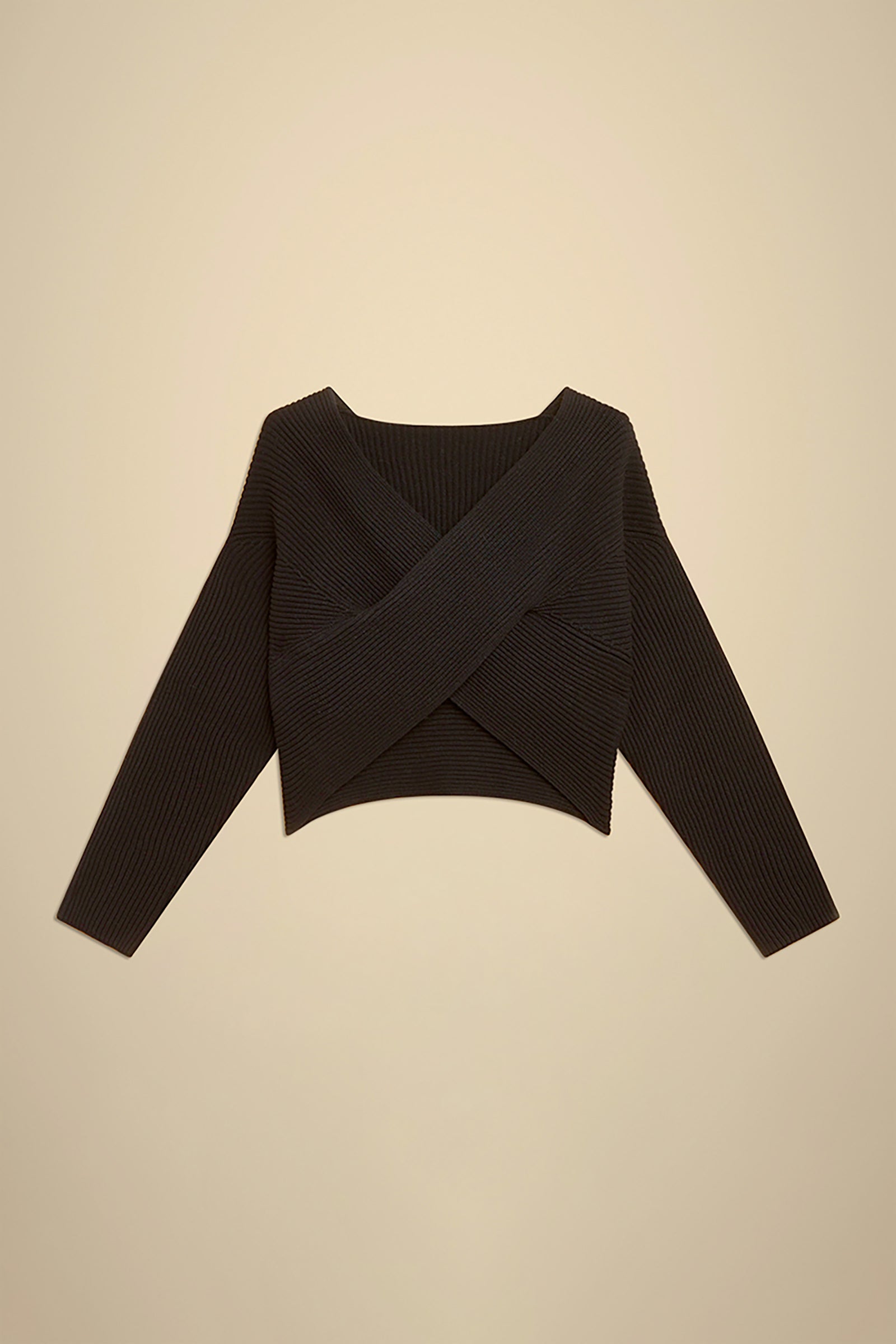 CROSSOVER CROPPED SWEATER