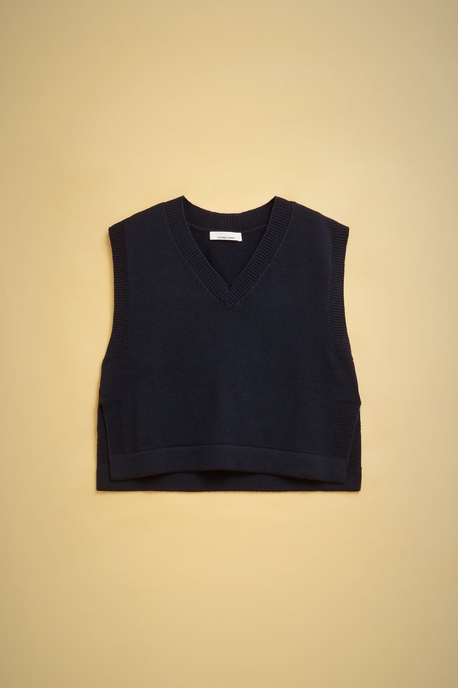 RECYCLED CASHMERE SHORT WAISTCOAT