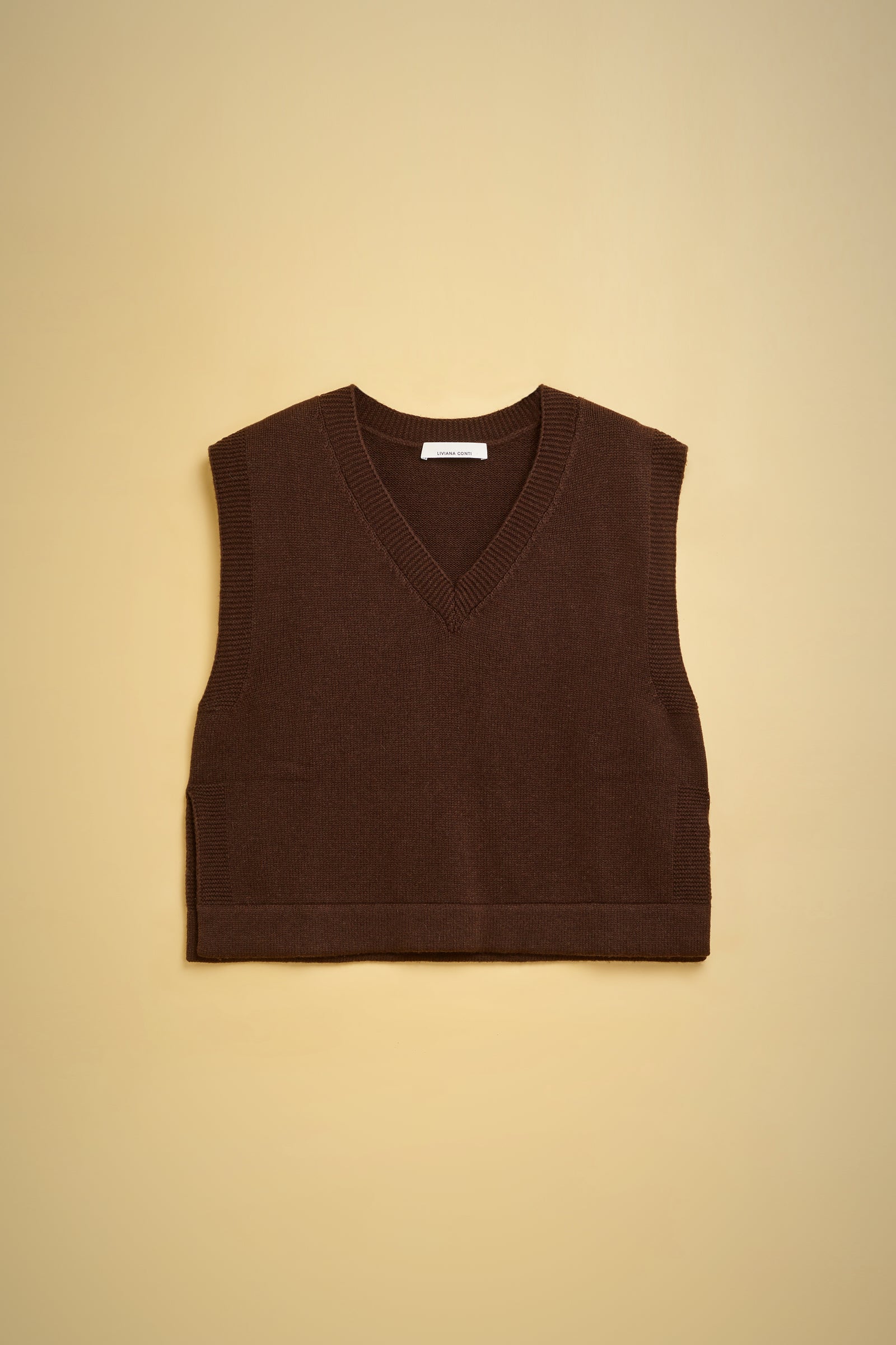 RECYCLED CASHMERE SHORT WAISTCOAT