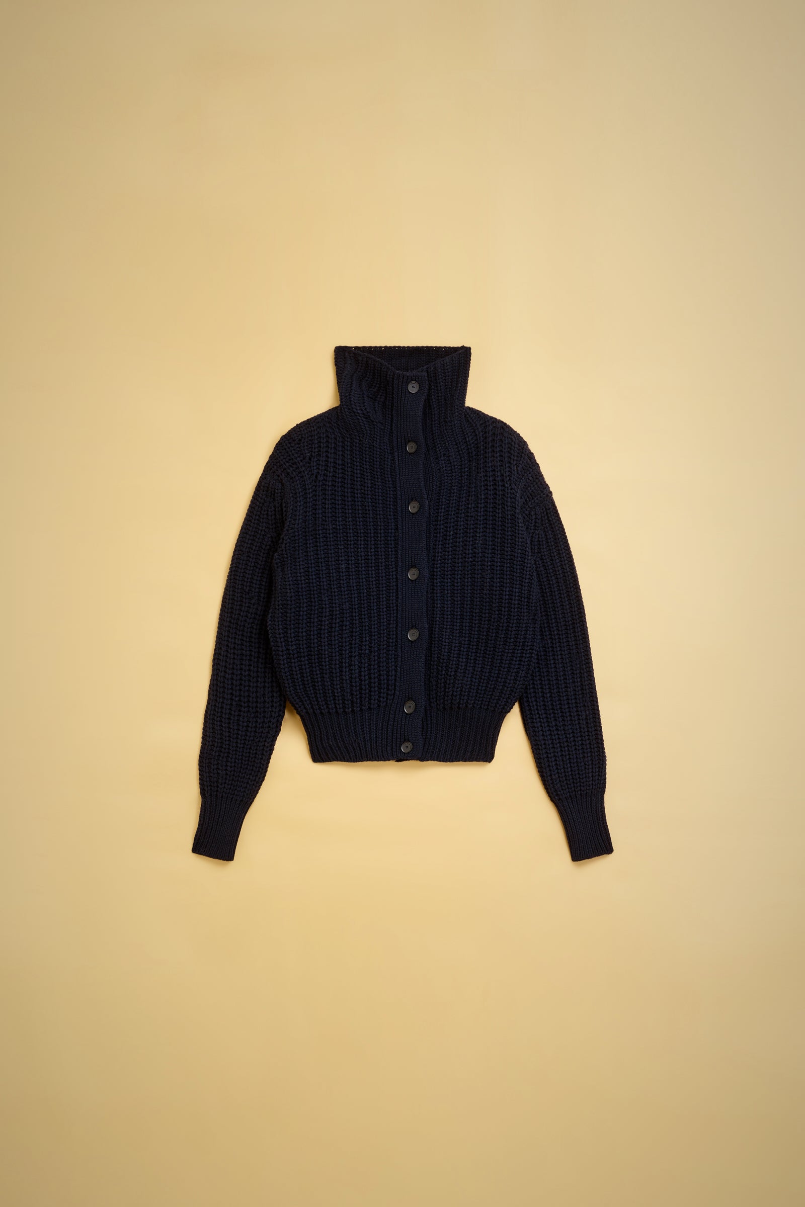 RECYCLED CASHMERE RIBBED CARDIGAN