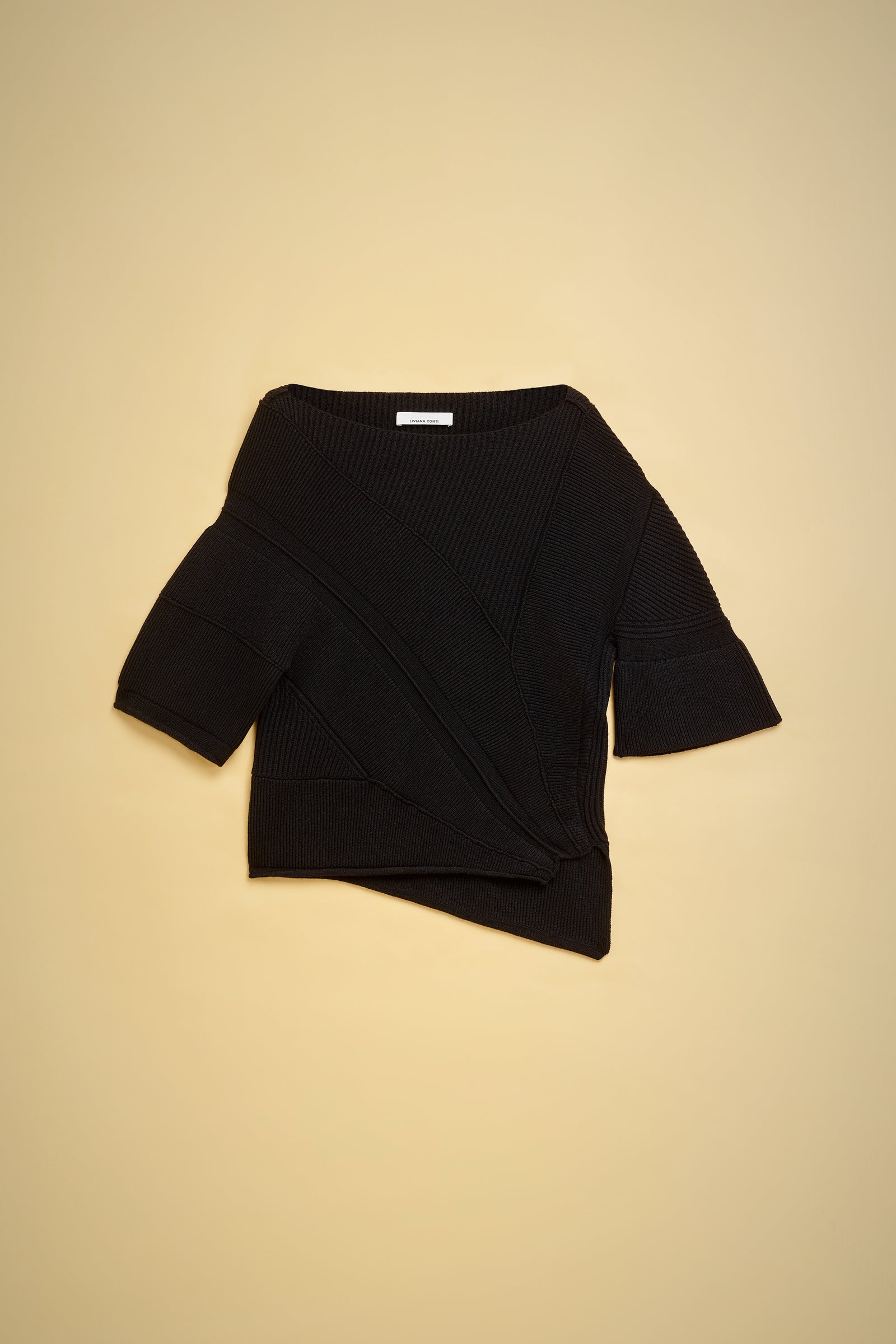 RECYCLED CASHMERE ASYMMETRICAL CUT-OUTS