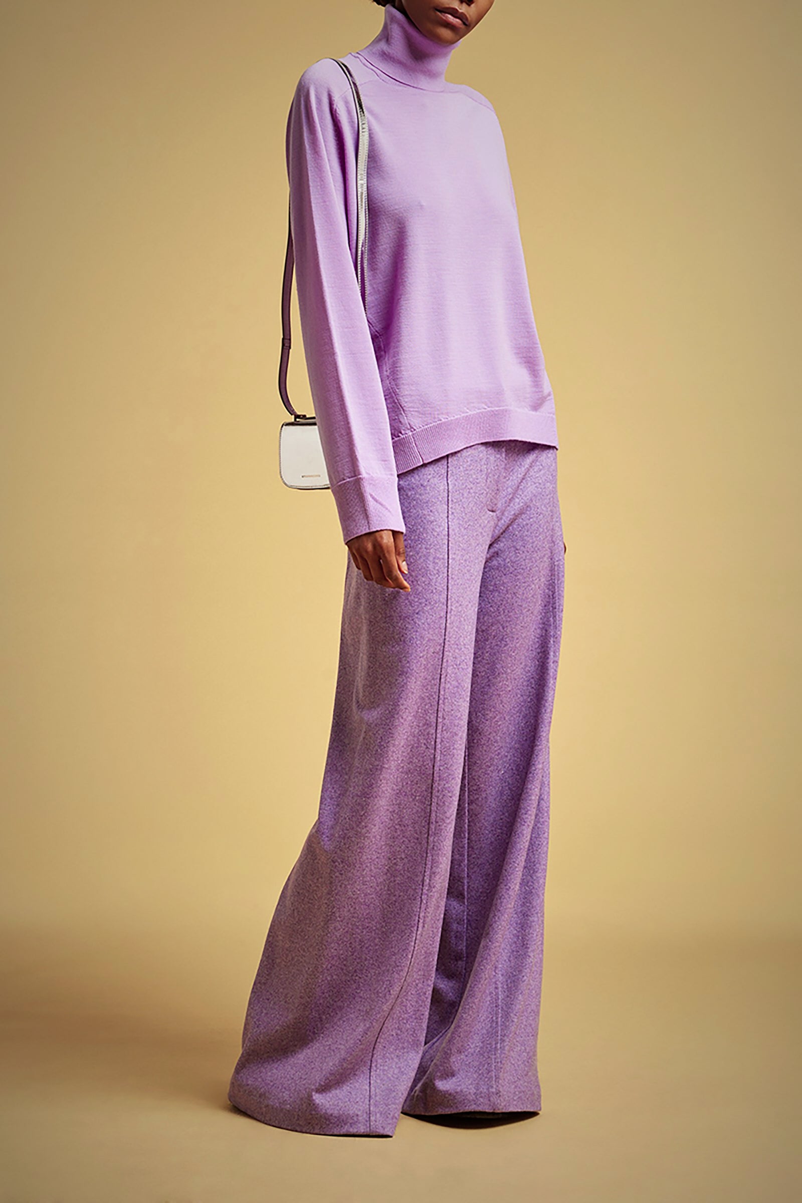 CASHMERE CLOTH PALAZZO PANTS