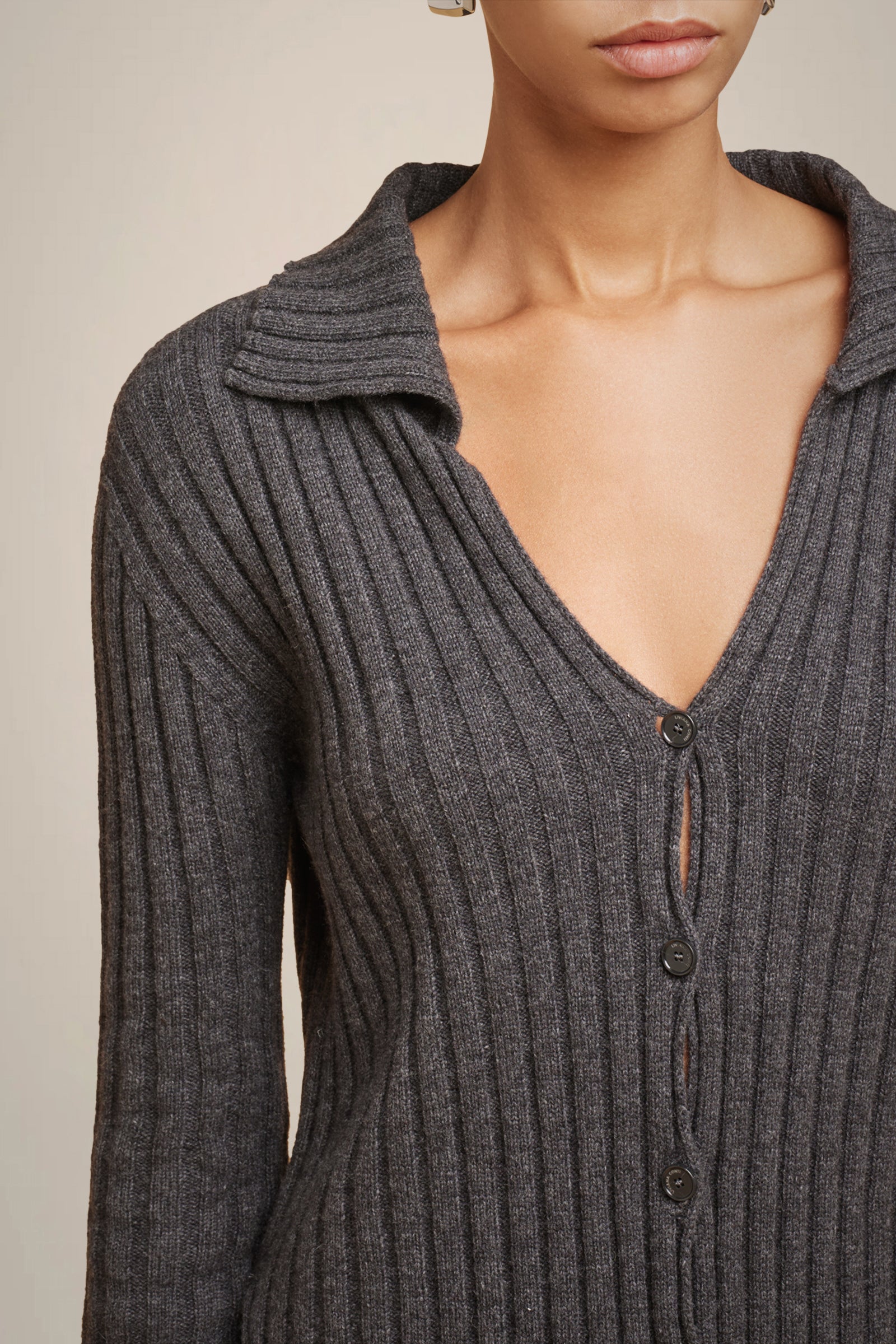 RIBBED CARDIGAN