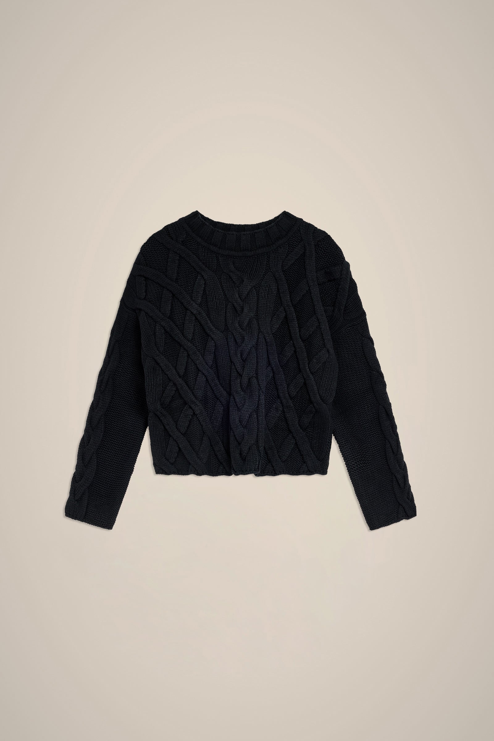 CABLE-KNIT SWEATER