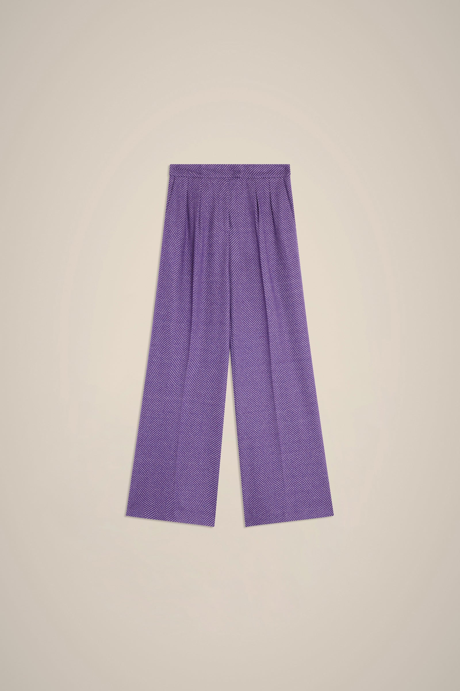 CASHMERE CLOTH WIDE LEG TROUSERS