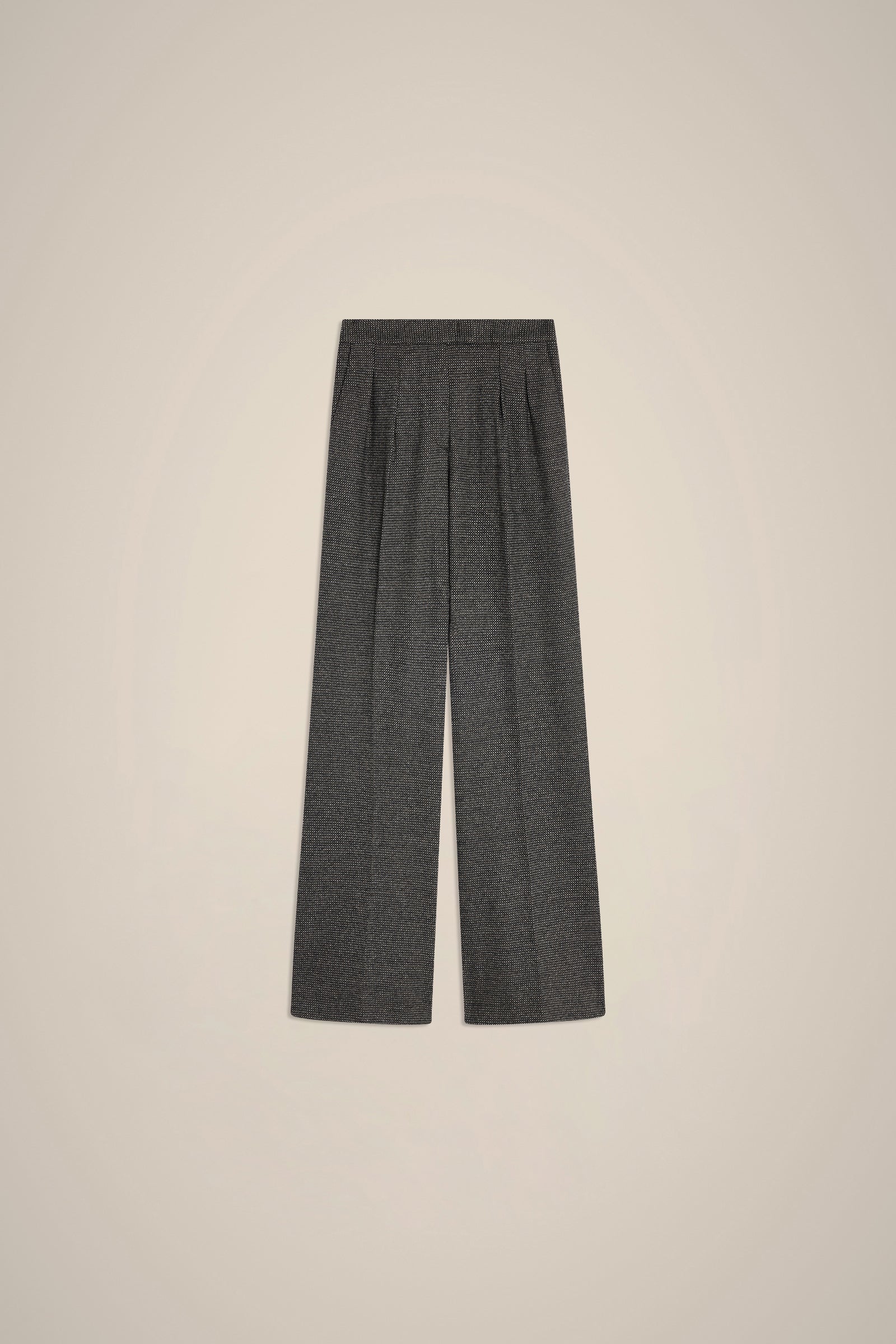 CASHMERE CLOTH WIDE LEG TROUSERS