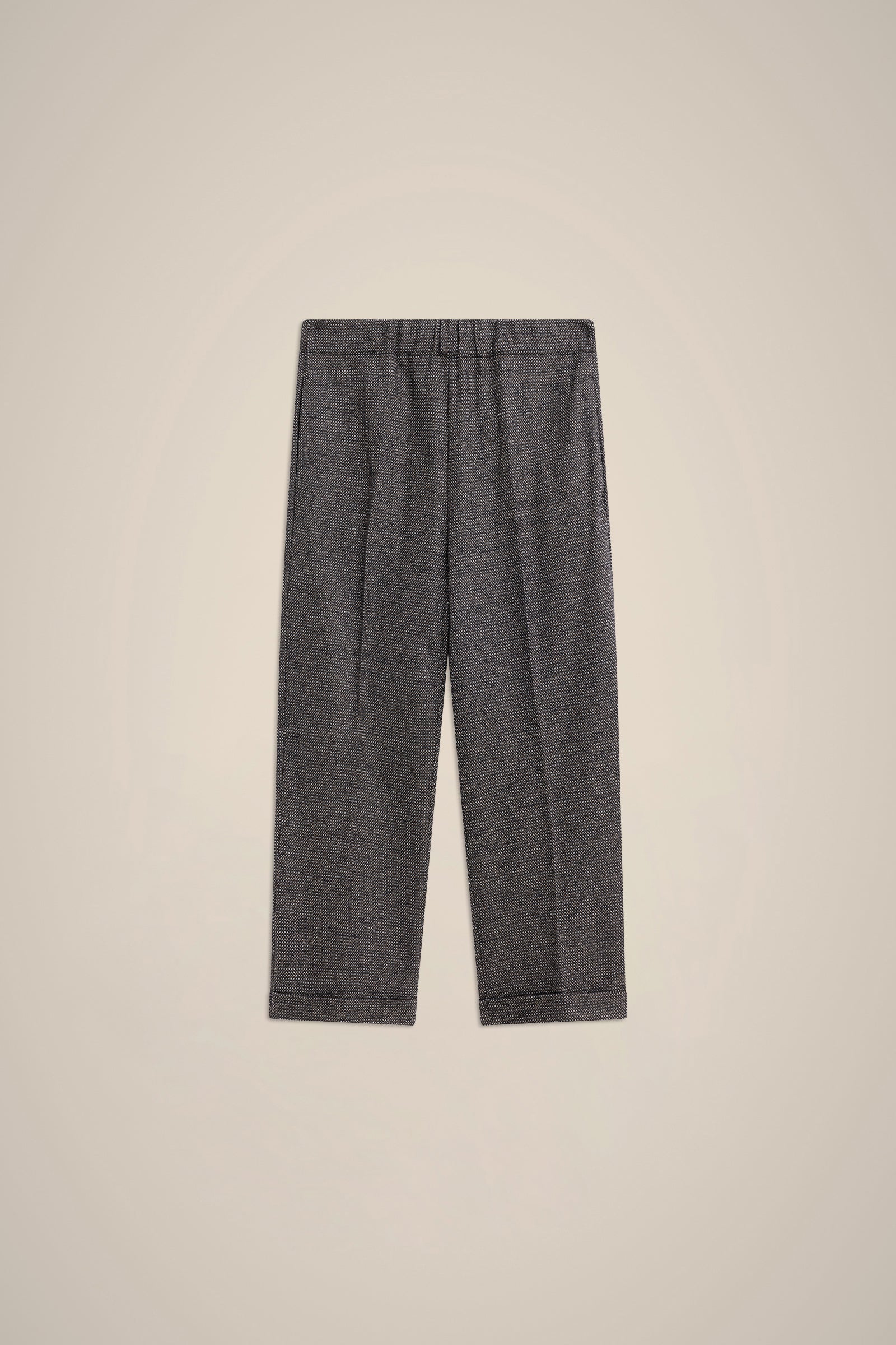 CASHMERE CLOTH CROPPED TROUSERS