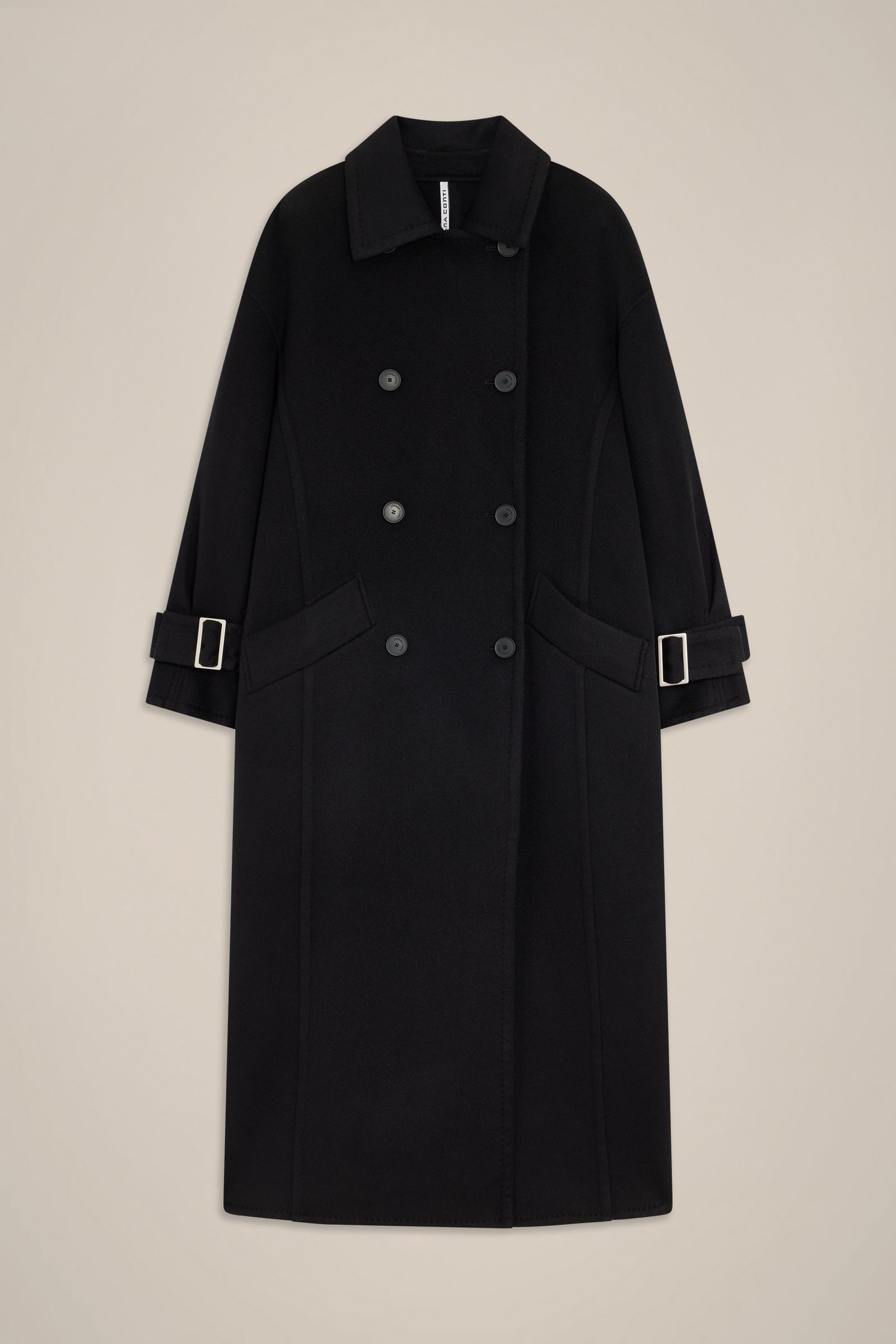 100% wool double-breasted coat | liviana conti