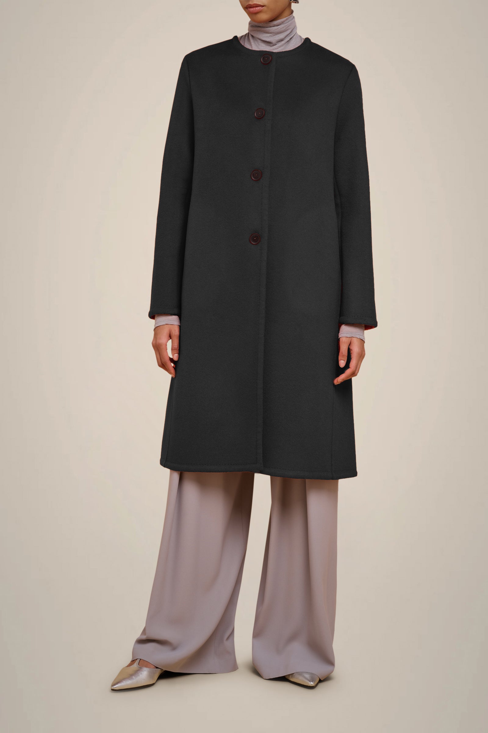 100% WOOL LONG COAT