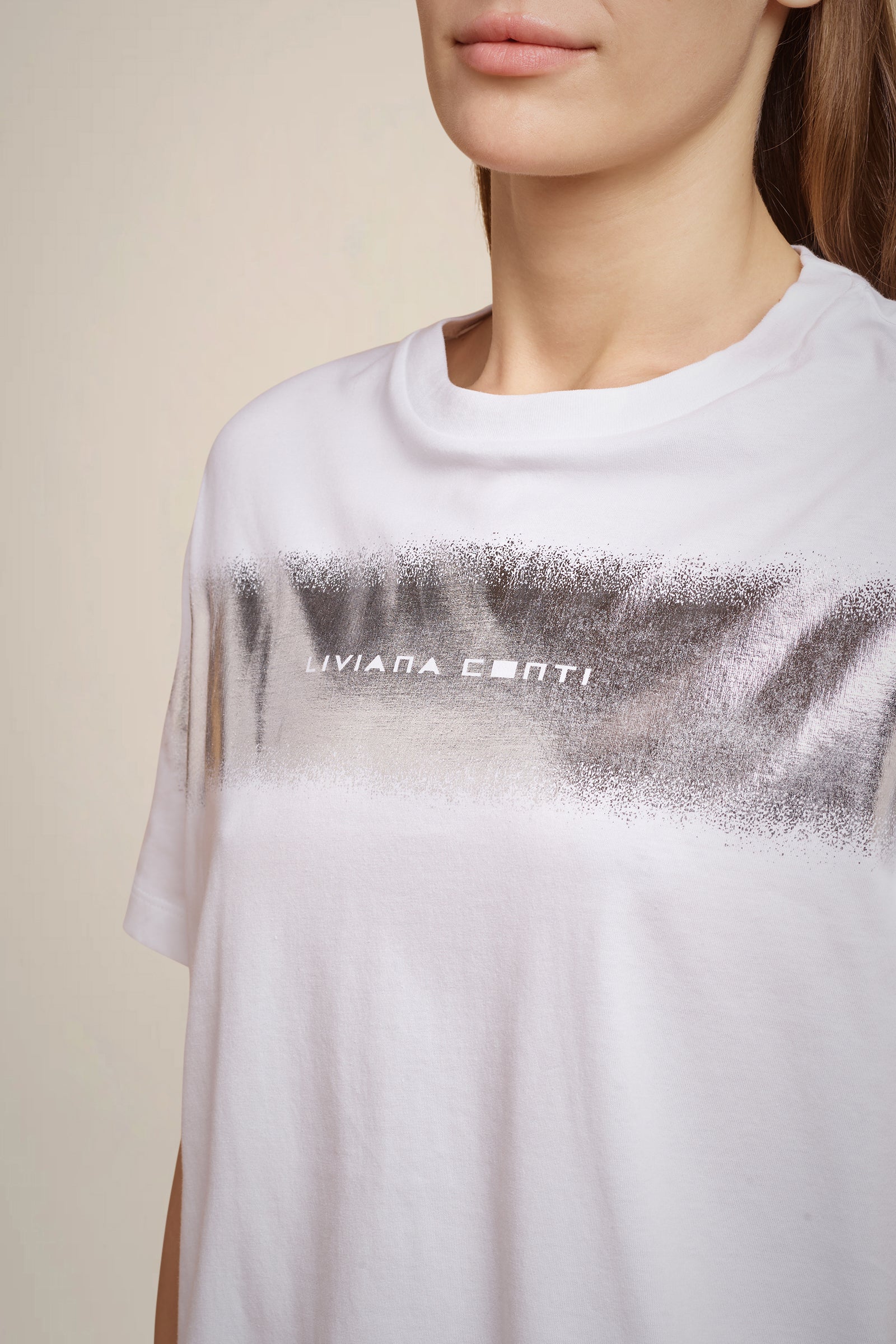 LAMINATED PRINT T-SHIRT