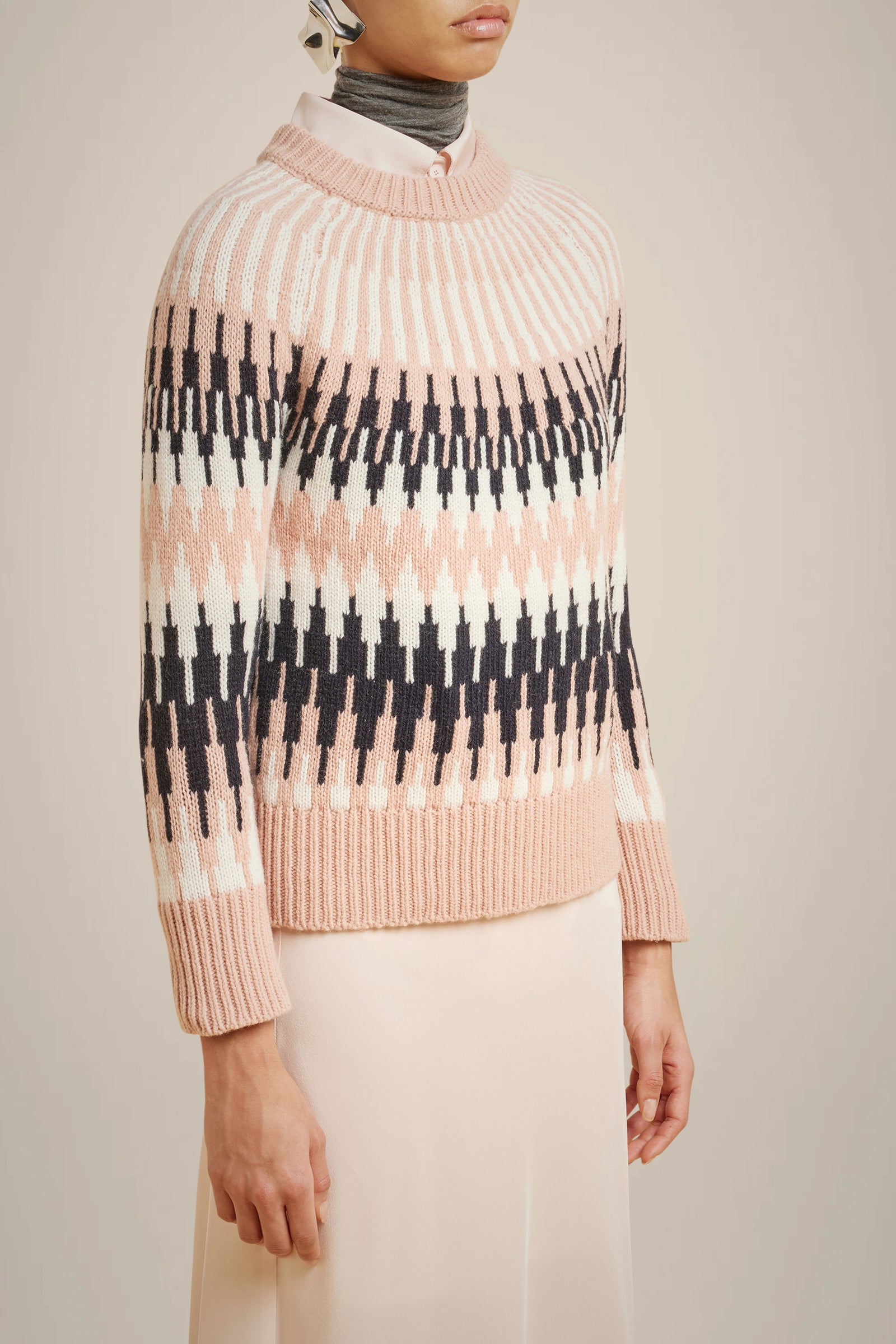 RECYCLED CASHMERE JACQUARD SWEATER