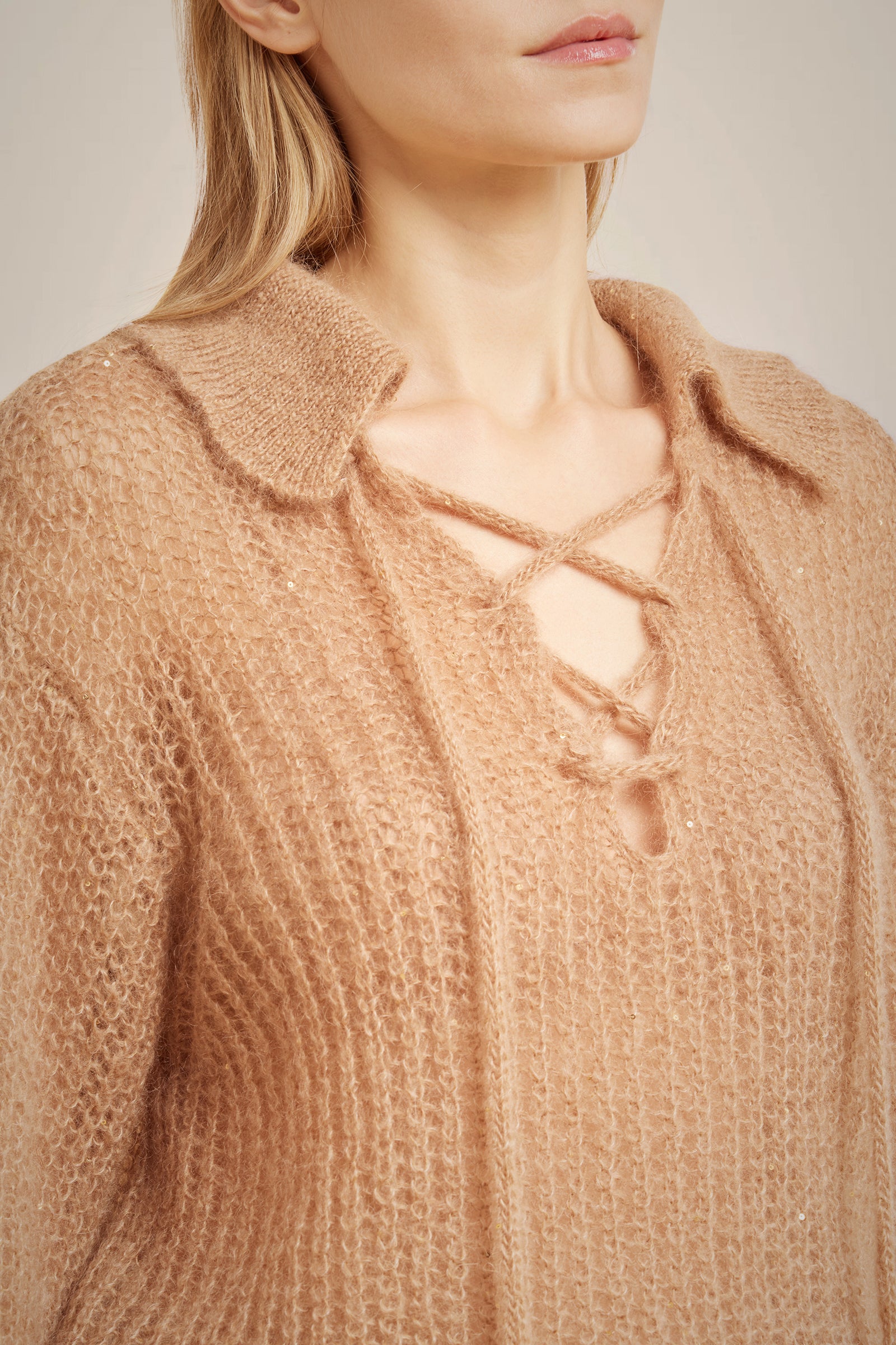 MAGLIA LACCIO IN MOHAIR PAILLETTES