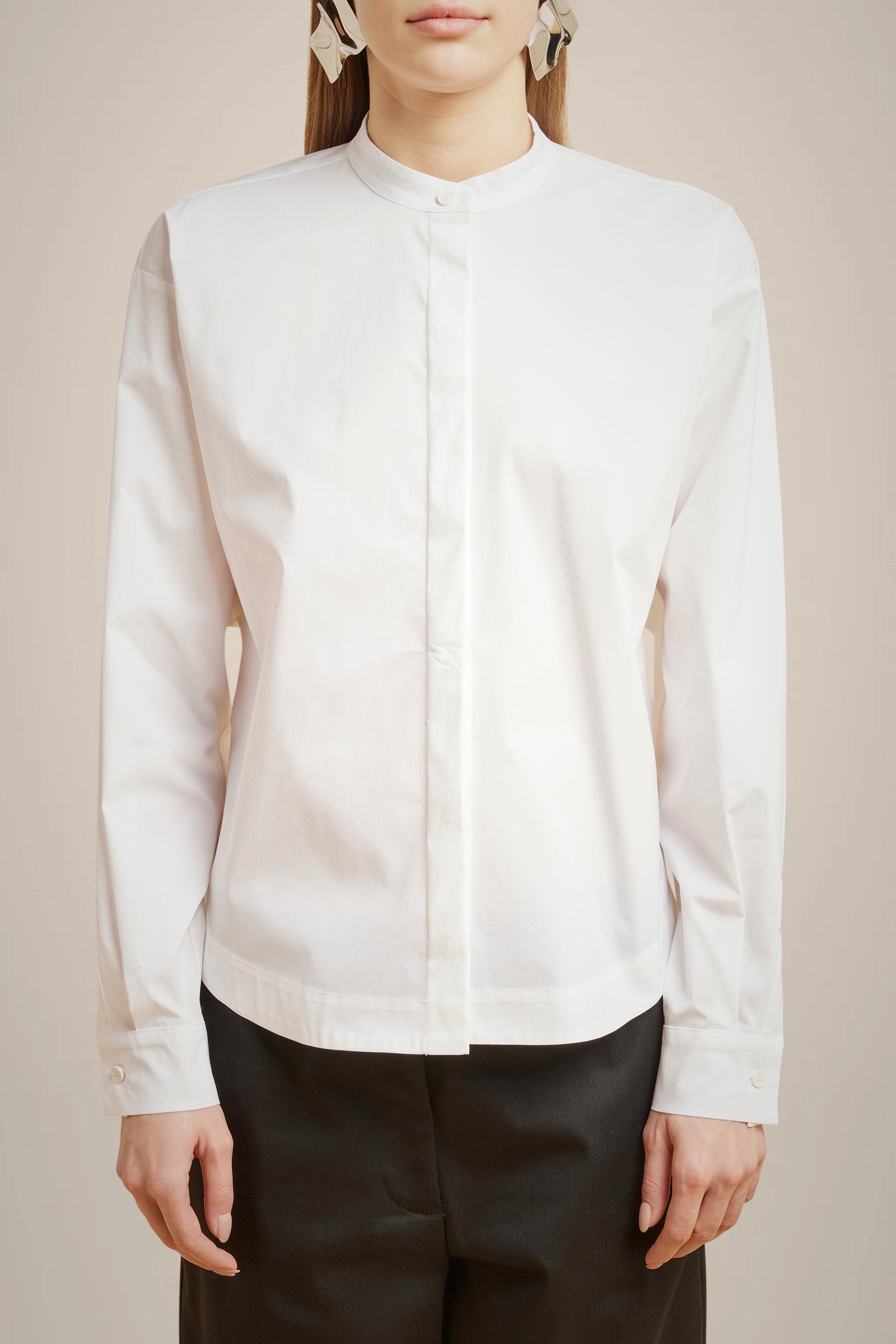 MANDARIN COLLAR SHIRT