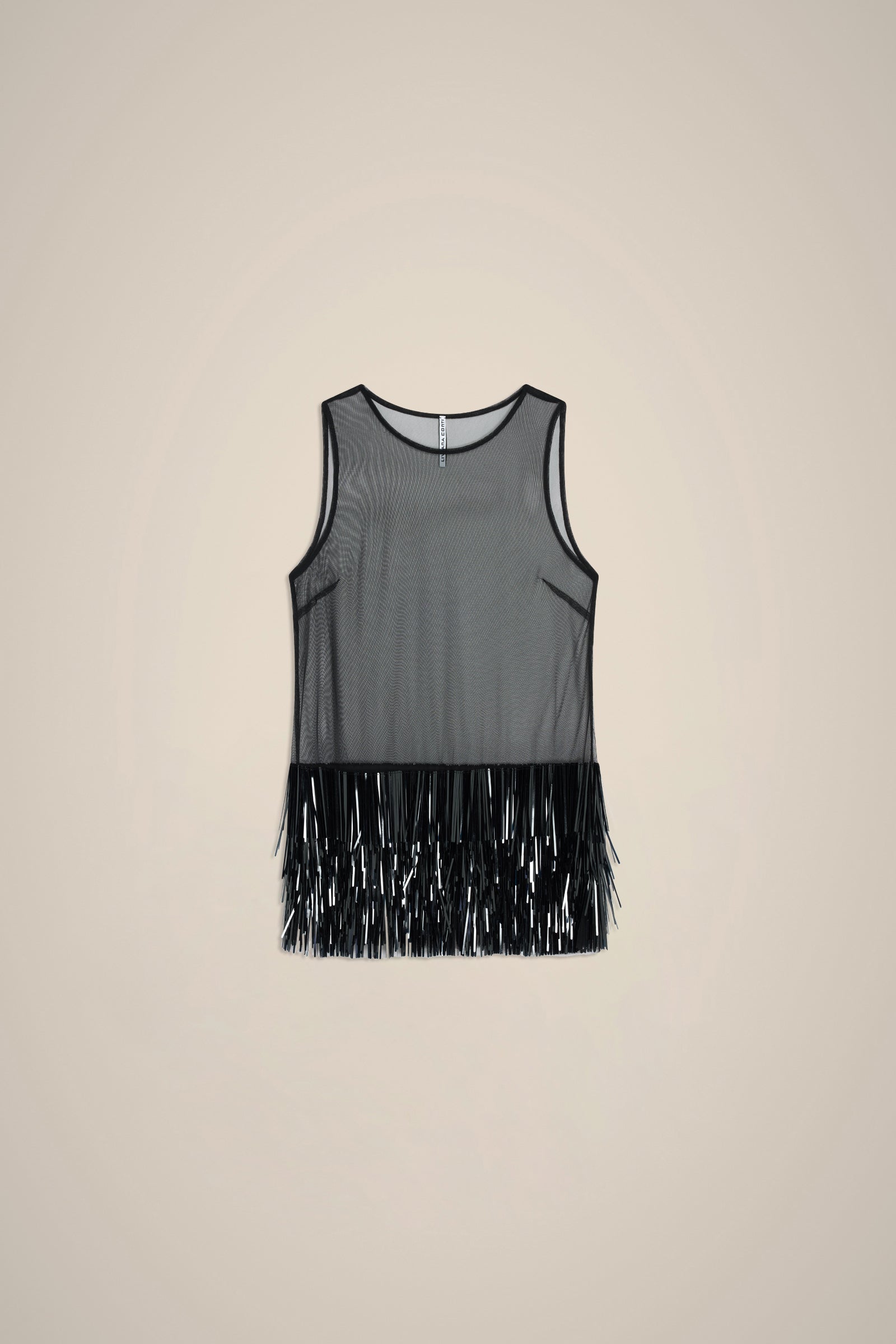 BLUSA IN TULLE CON PAILLETTES