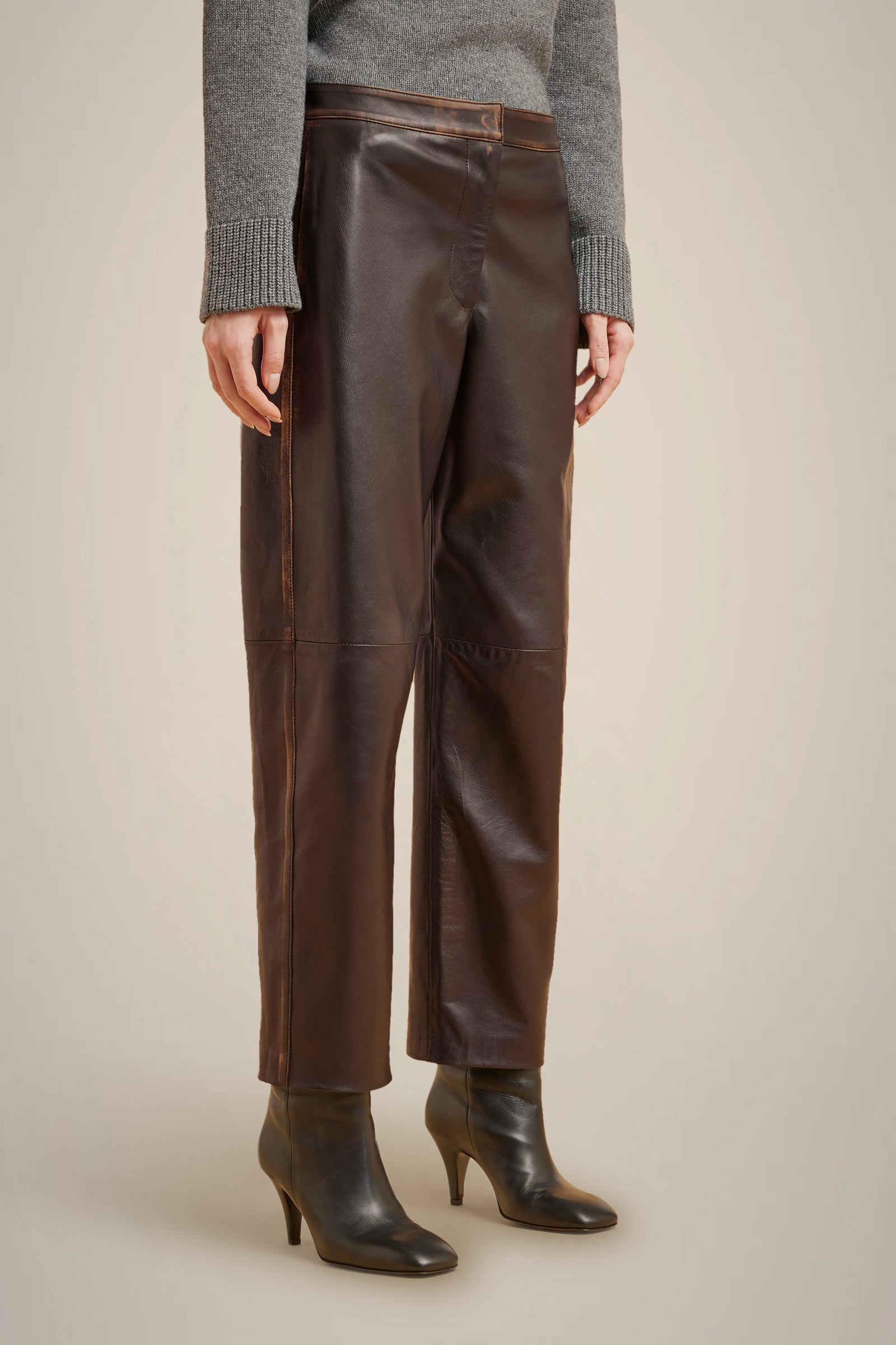 Genuine leather trousers discount