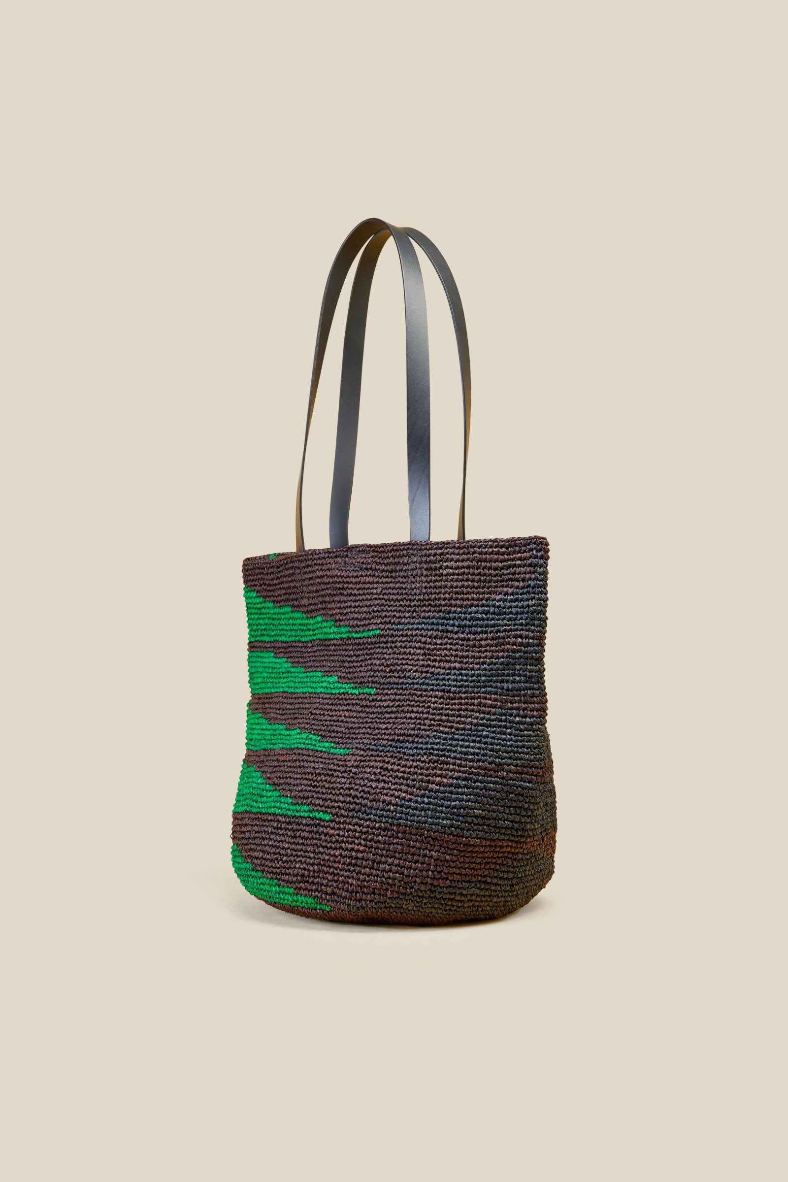 TOTE WITH GEOMETRIC PATTERN