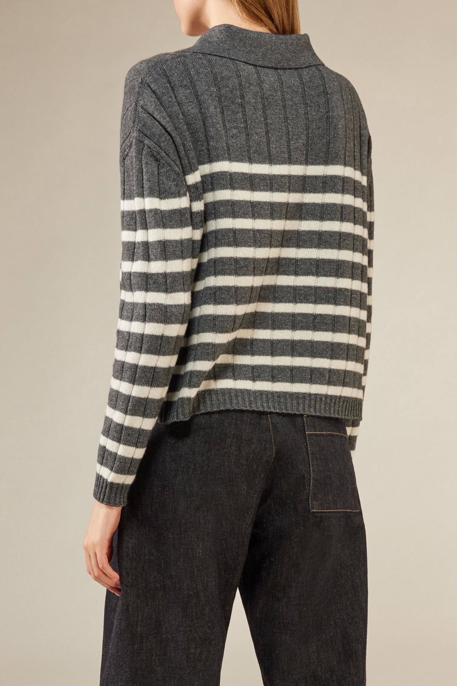 STRIPED RIBBED SWEATER