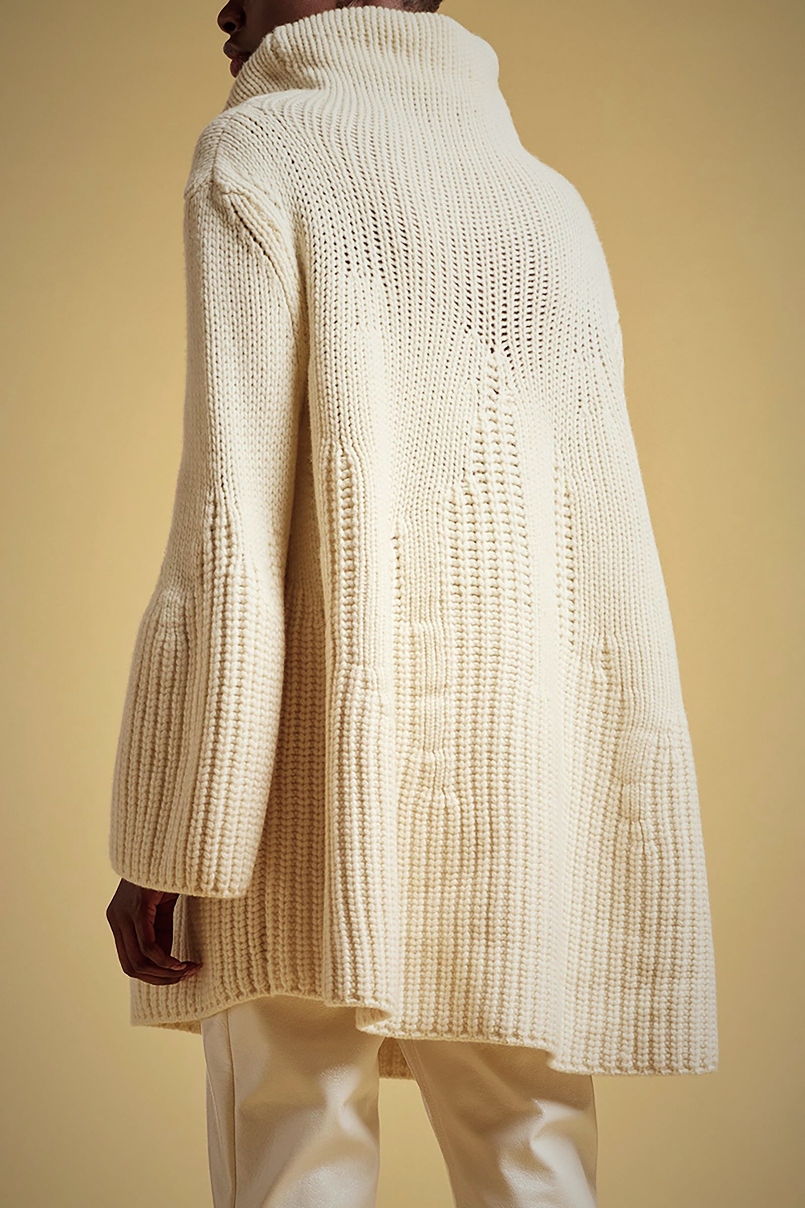 RIBBED WOOL COAT